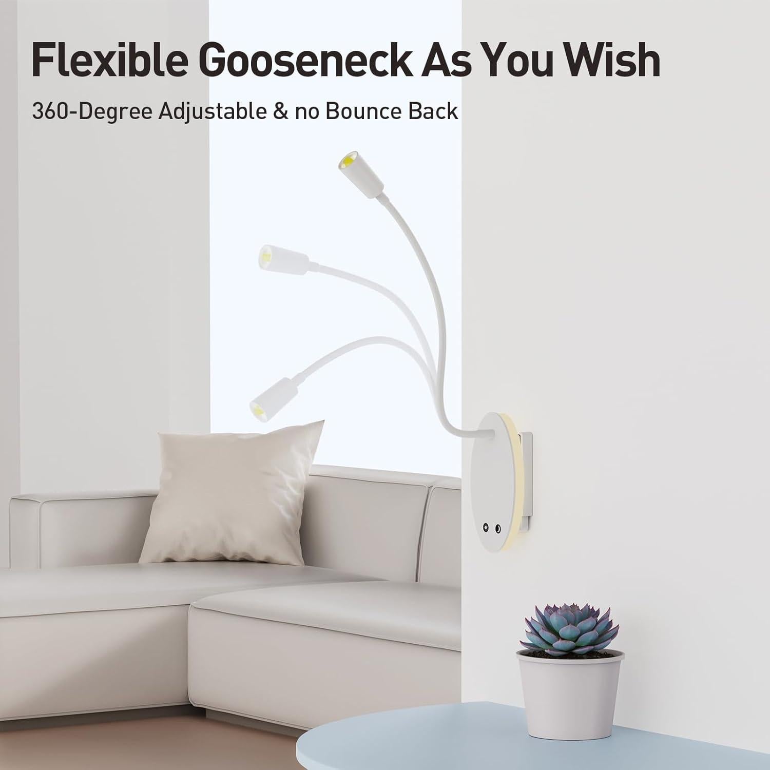 Luz de lectura Jowbeam recargable 360° con 3 colores