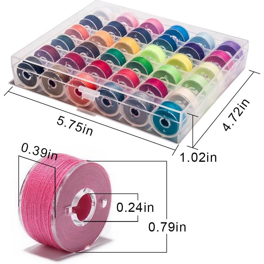 Juego de 36 Bobinas y Hilos de Coser BetyBedy - Tamaño Estándar