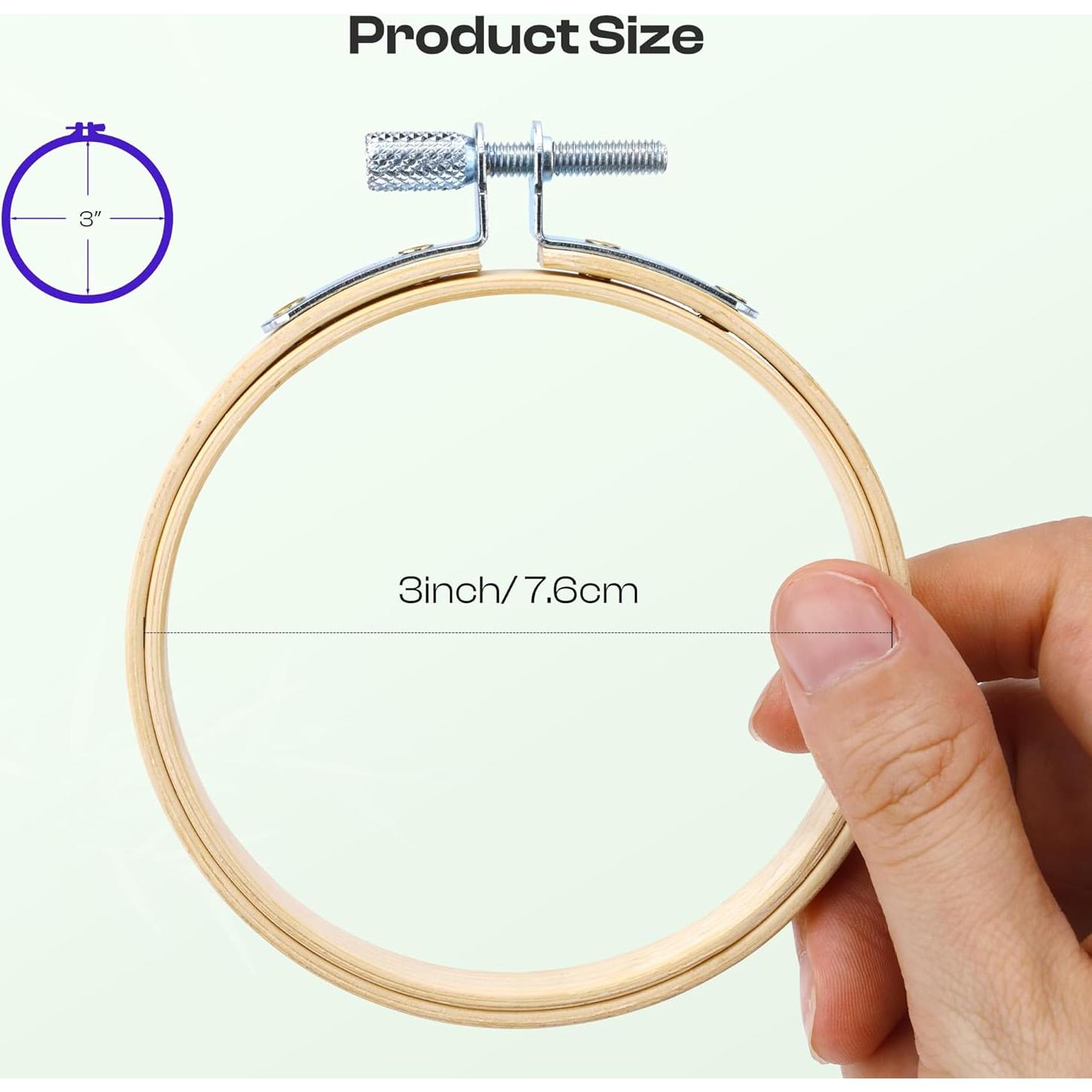 Aros de Bordado Caydo 6 Piezas 8 cm con Tornillo de Metal