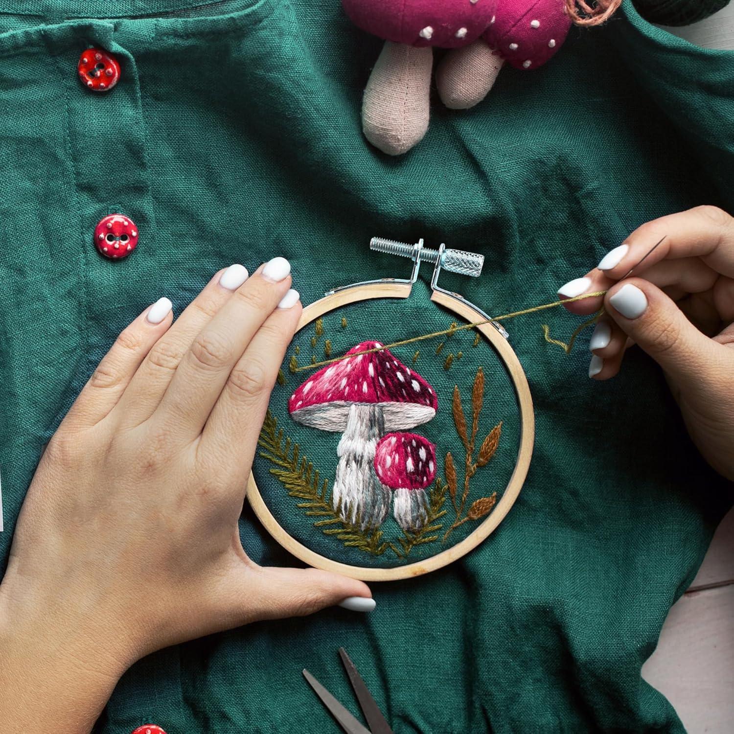 Aros de Bordado Caydo 6 Piezas 8 cm con Tornillo de Metal