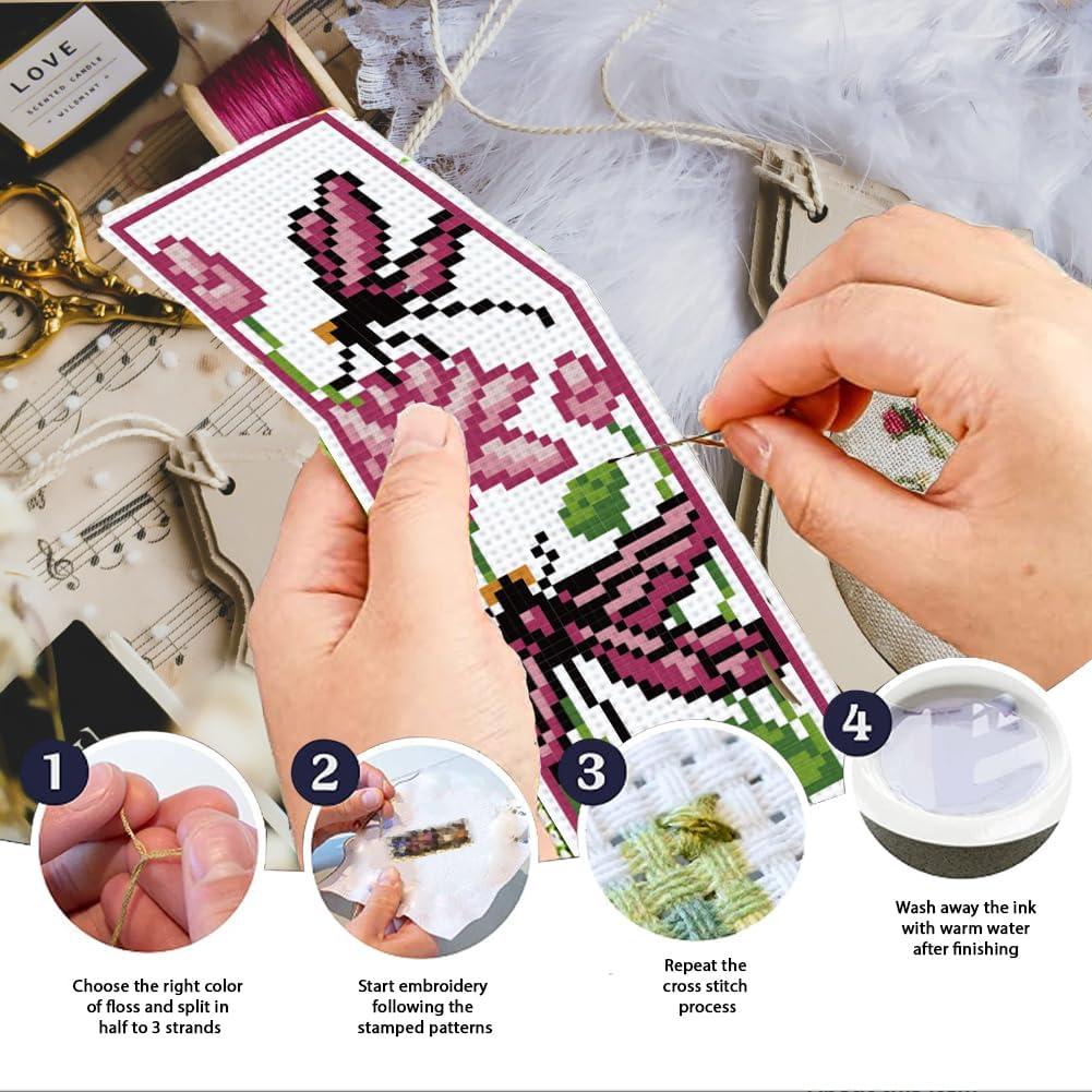 Kit de Bordado INFUNLY 6 Piezas Mariposas Insectos DIY