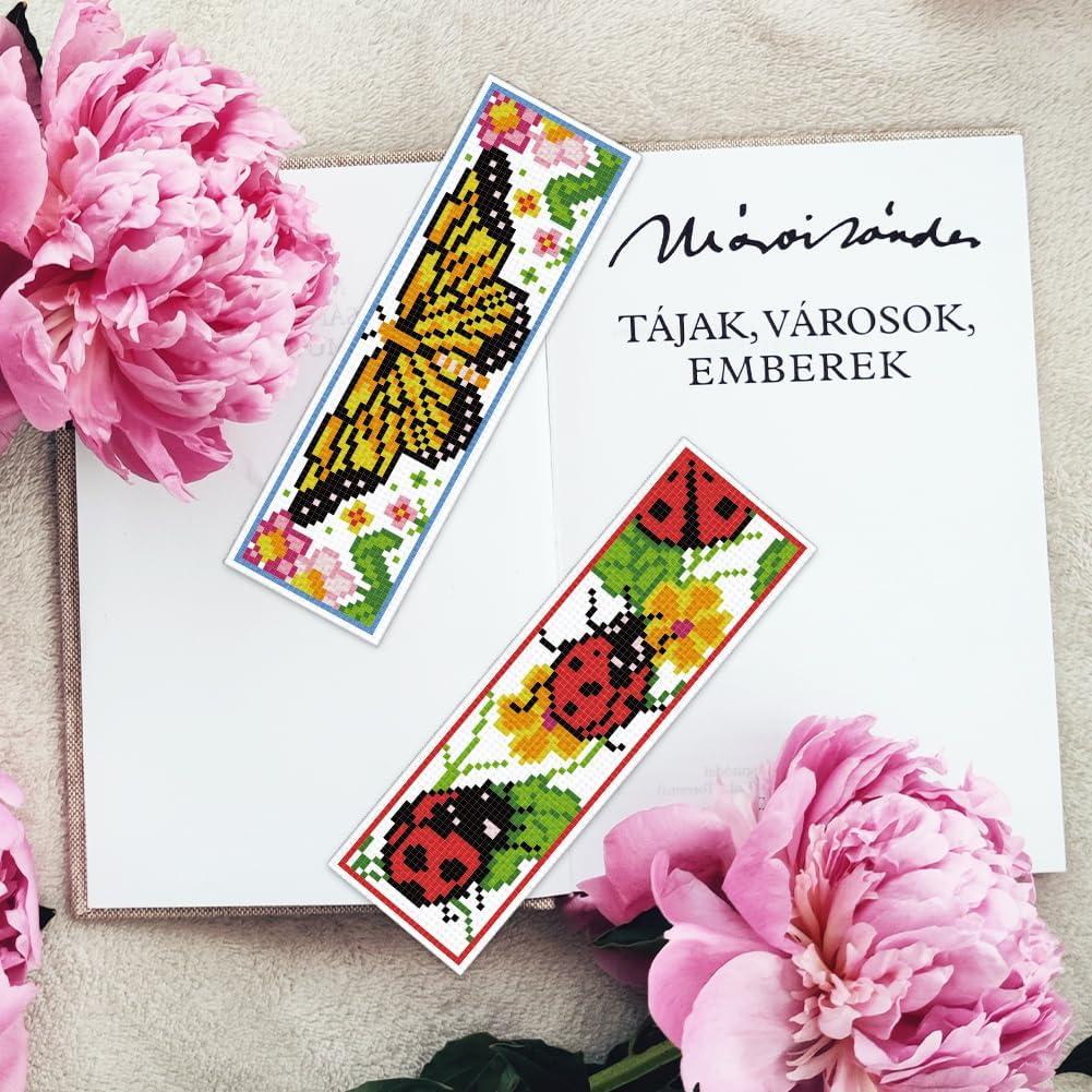 Kit de Bordado INFUNLY 6 Piezas Mariposas Insectos DIY