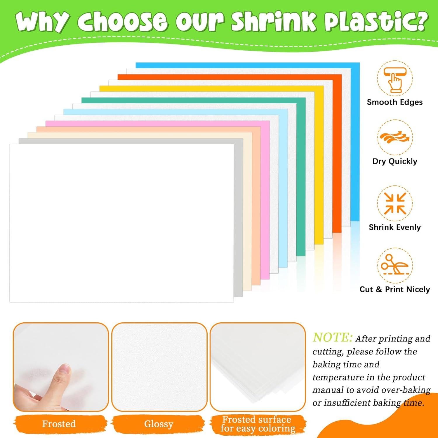 AOBOPLE 25 Hojas de Shrinky Dink Coloridas 20x29 cm para Manualidades