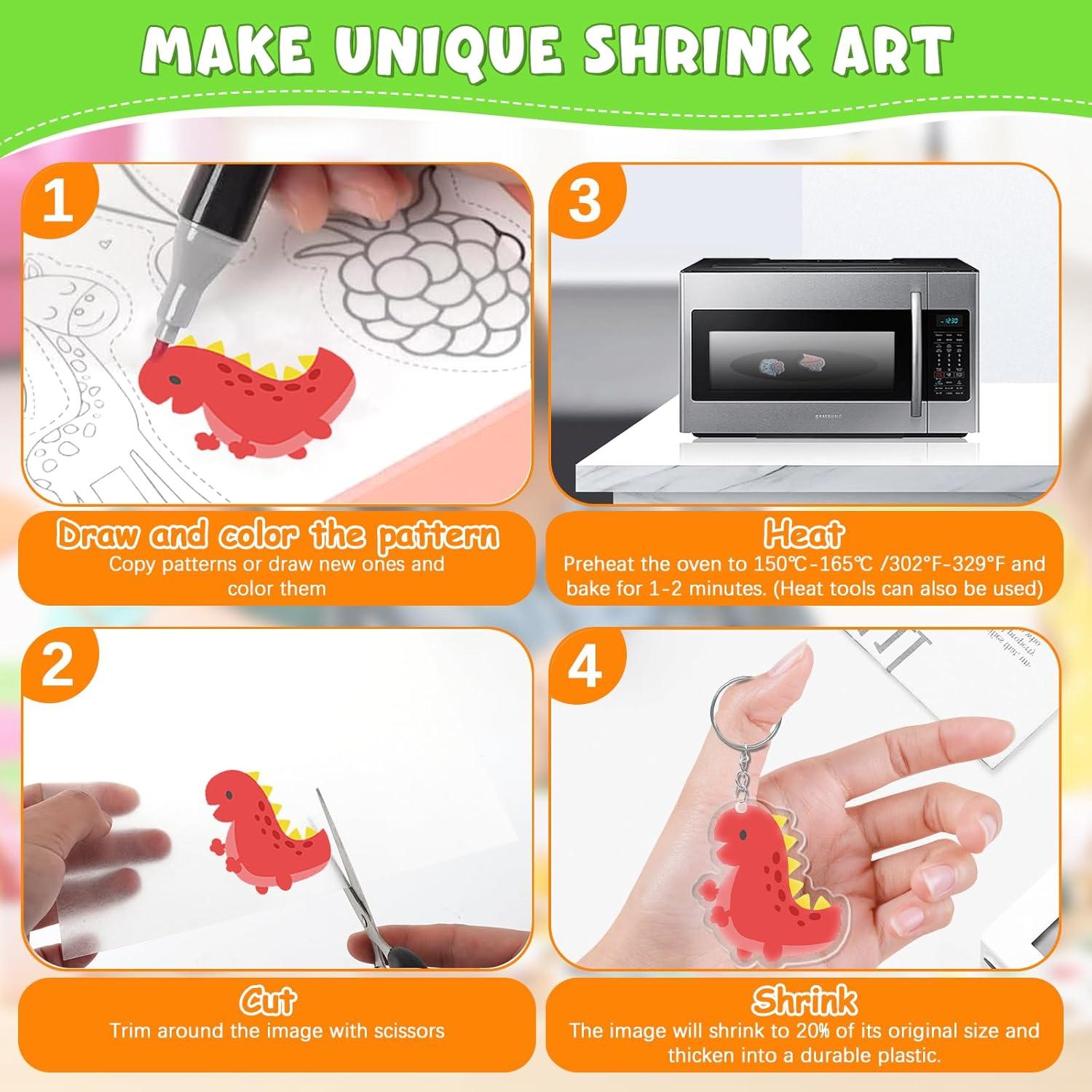 AOBOPLE 25 Hojas de Shrinky Dink Coloridas 20x29 cm para Manualidades