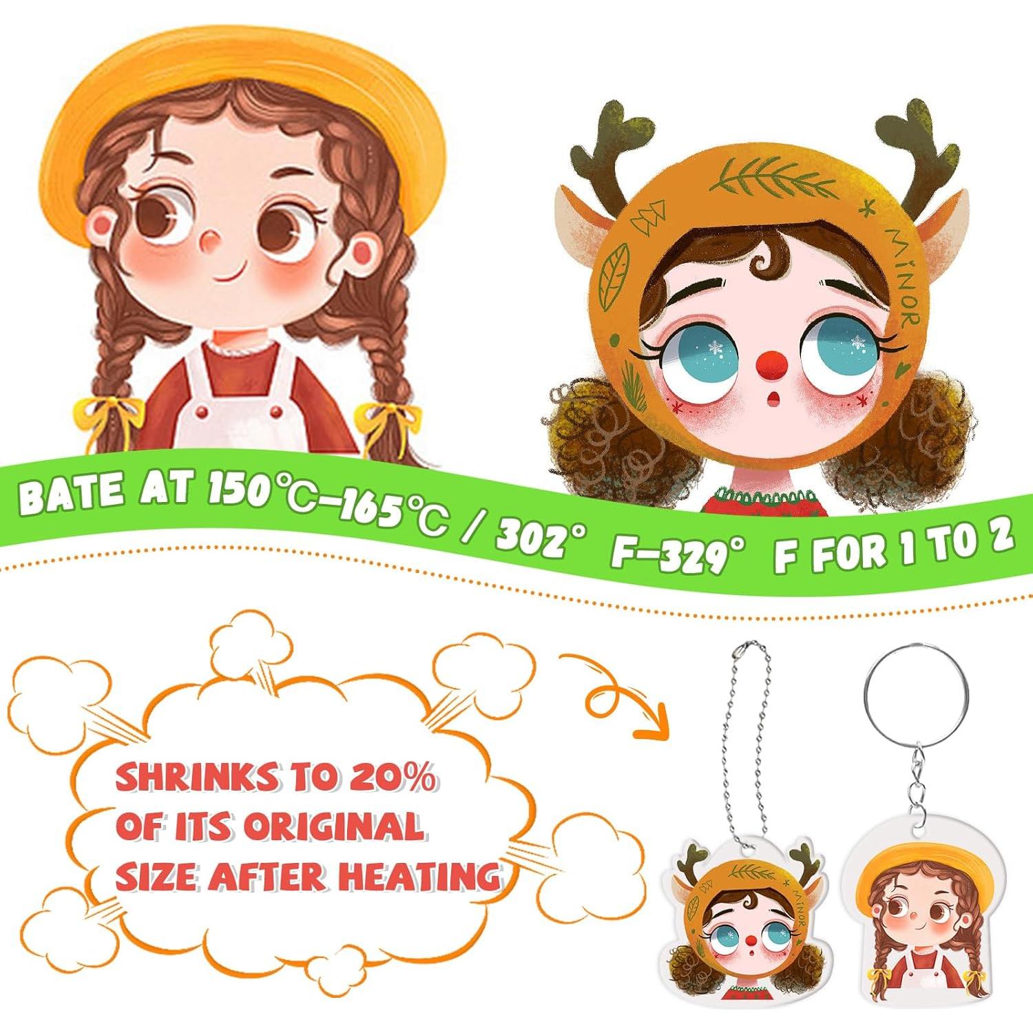 AOBOPLE 25 Hojas de Shrinky Dink Coloridas 20x29 cm para Manualidades