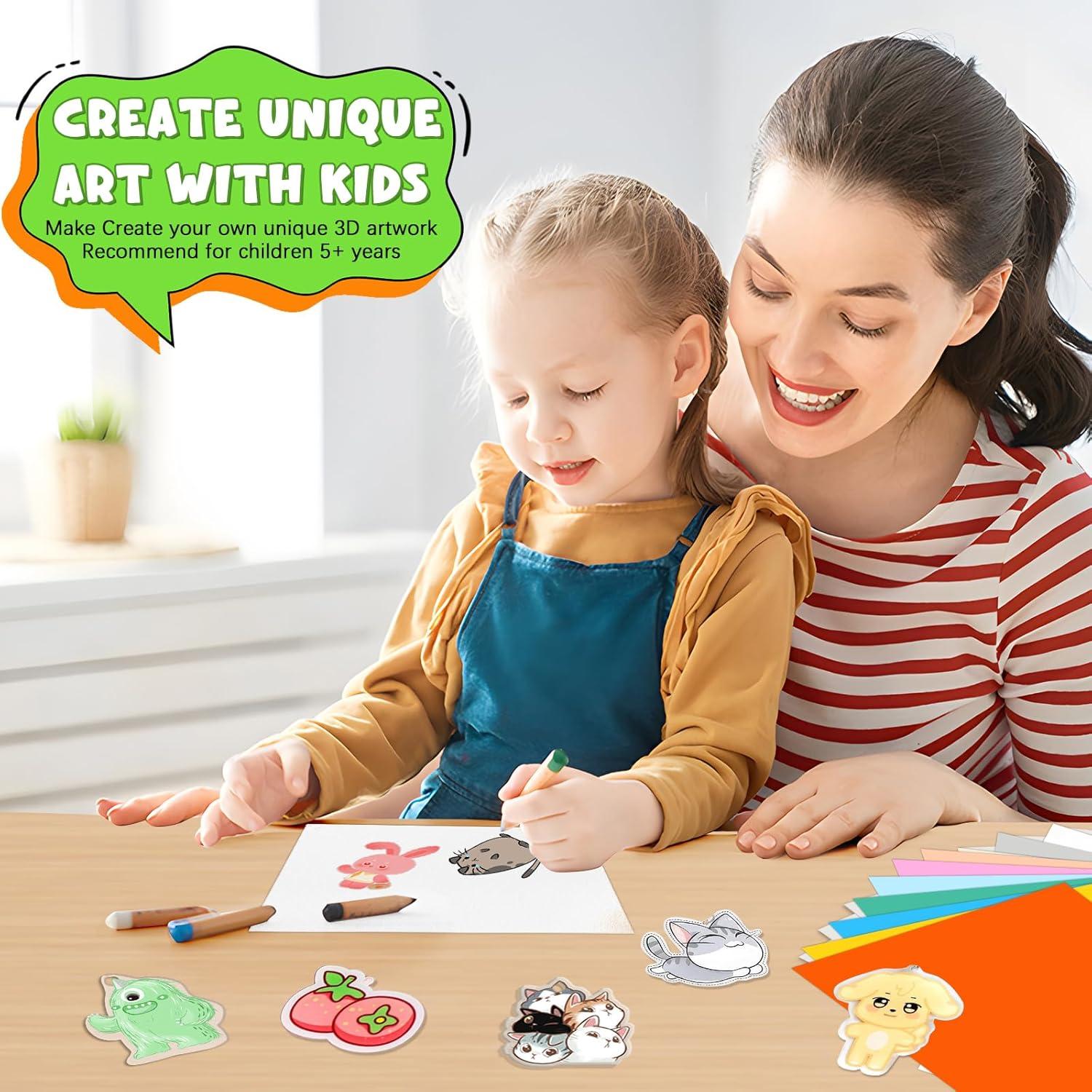 AOBOPLE 25 Hojas de Shrinky Dink Coloridas 20x29 cm para Manualidades