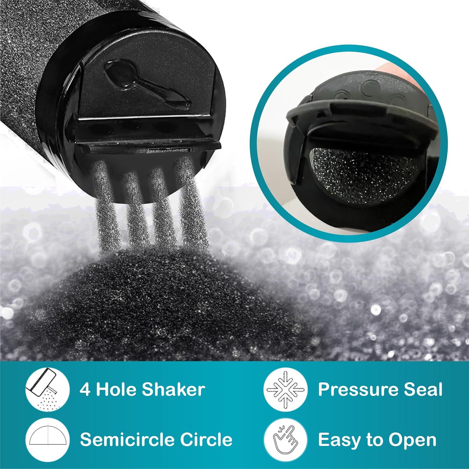 Brillo Negro Fino Novarbee 50g para Manualidades y Slime