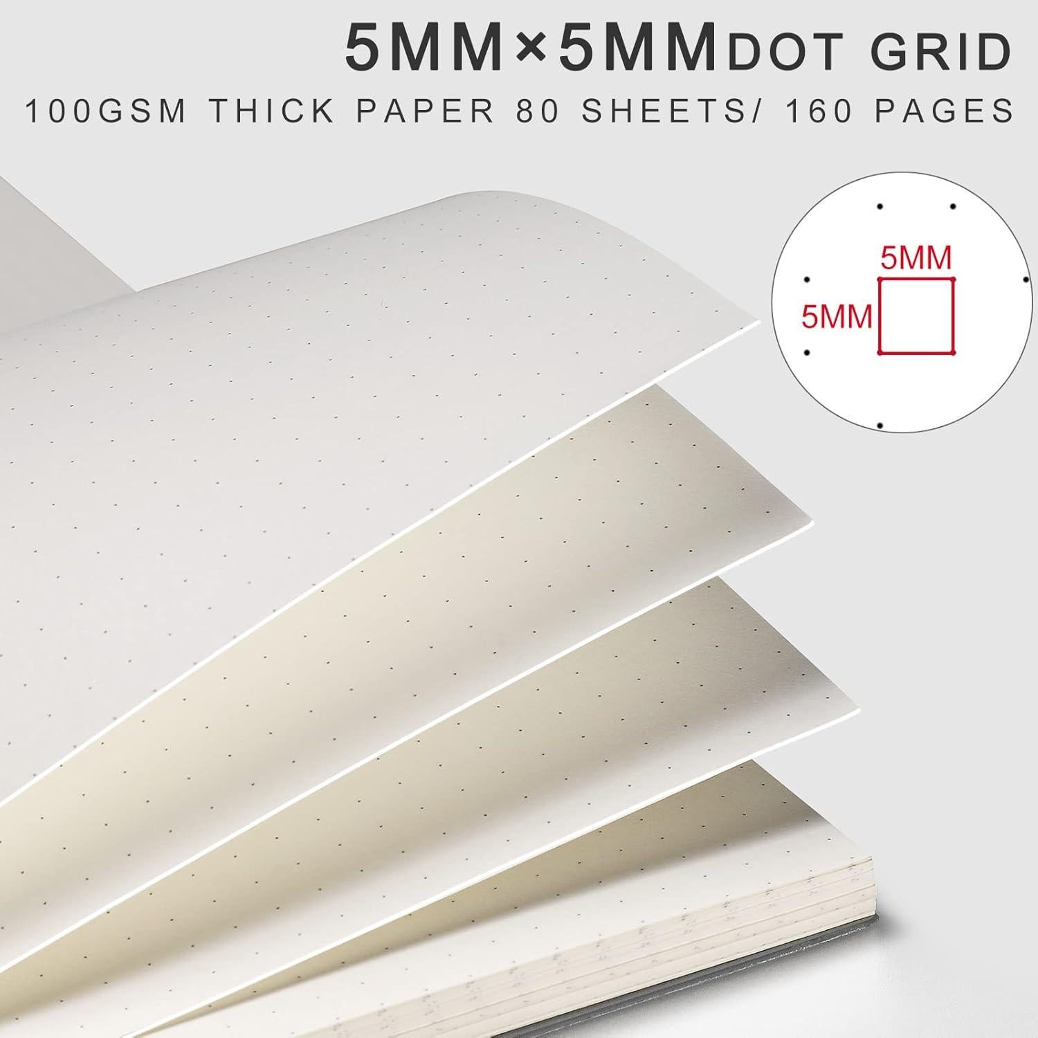 Cuaderno Espiral B5 AHGXG con Puntos - Paquete de 2, 320 Páginas