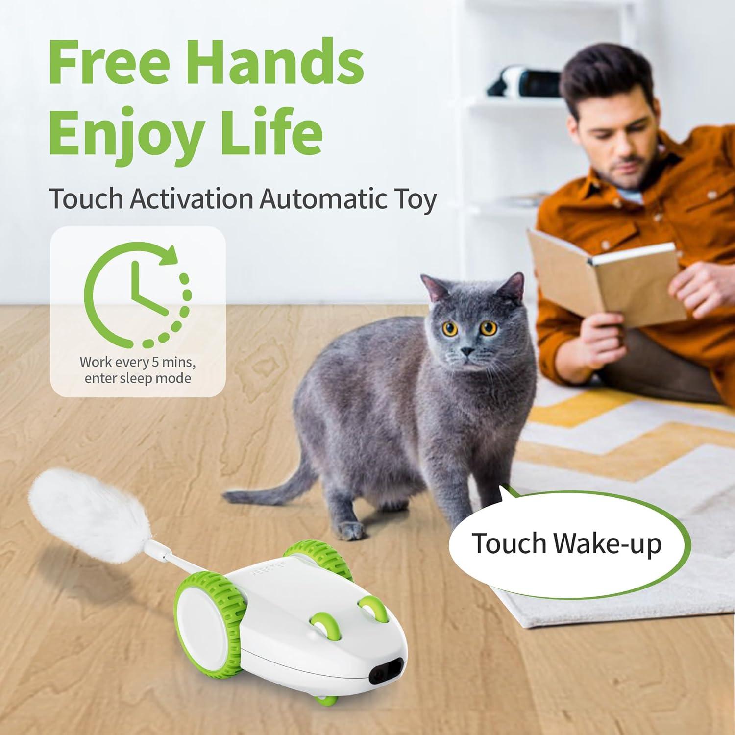 Juguete Automático para Gatos PETGEEK ft11 con Sensor y Control Remoto