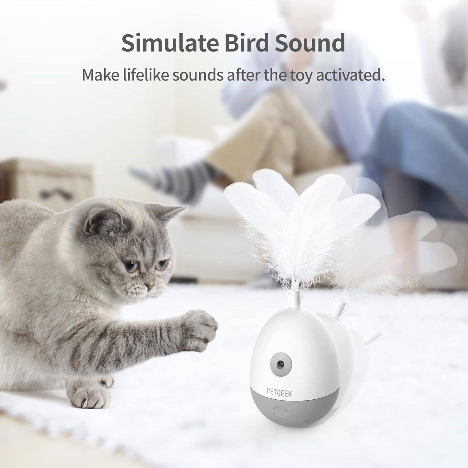 Juguete Interactivo para Gatos PETGEEK con Puntero Láser y Sonido