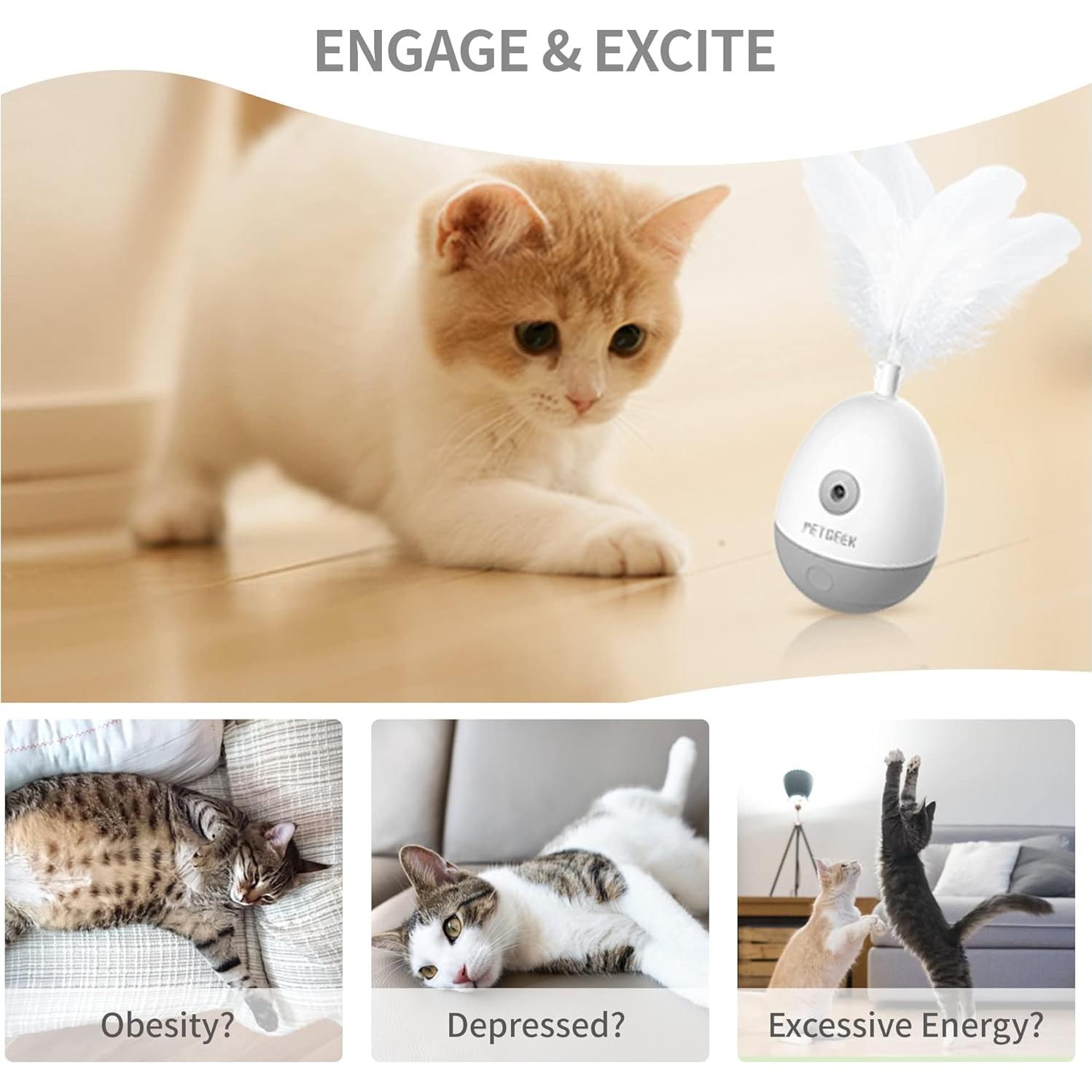 Juguete Interactivo para Gatos PETGEEK con Puntero Láser y Sonido