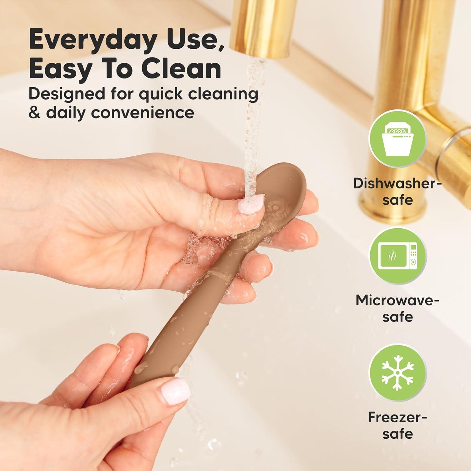 Set de 3 Cucharas de Silicona KeaBabies para Bebés 6-12 meses