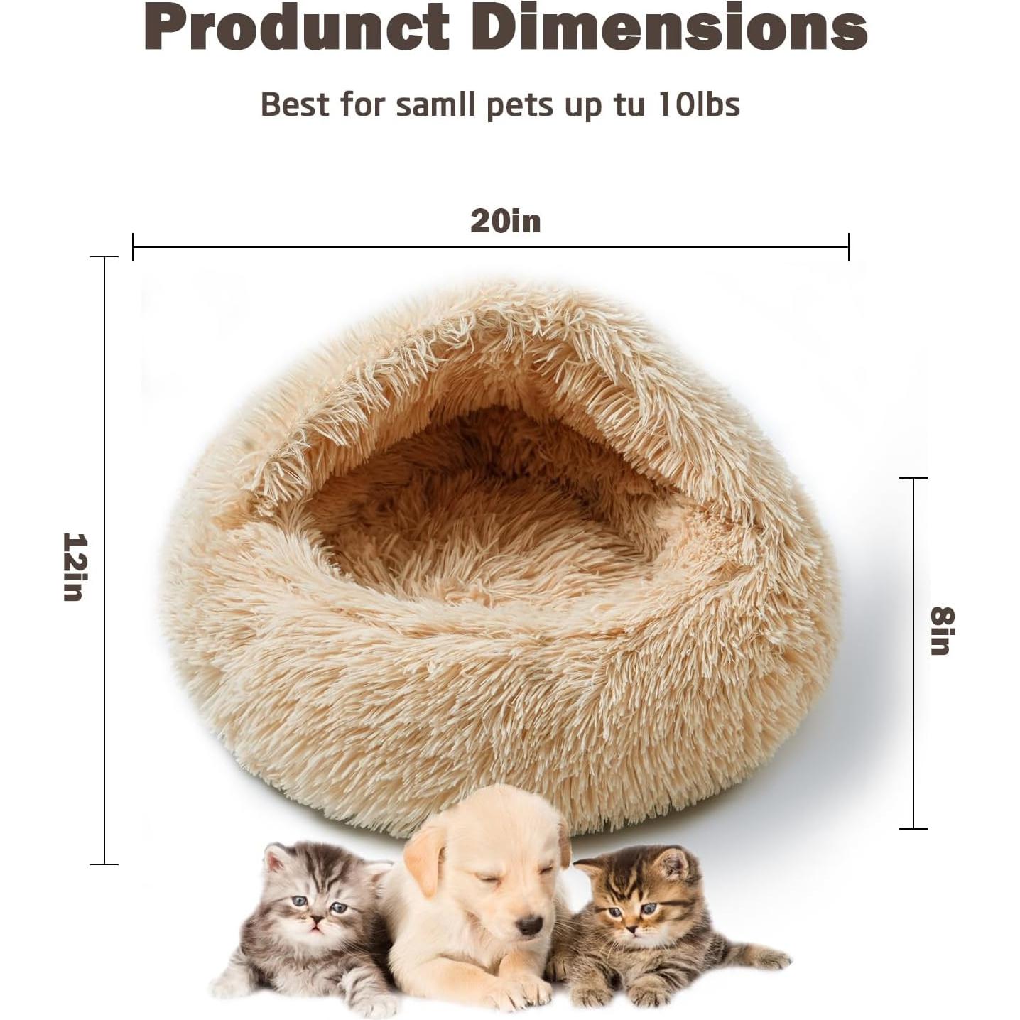 Cama para Gatos y Perros Pequeños BELEEWILWON 50.8x50.8cm