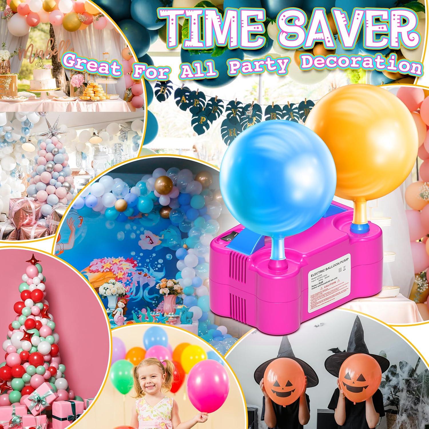 Bomba de Globo Eléctrica Portátil ZEUSRAY 600W Doble Boquilla