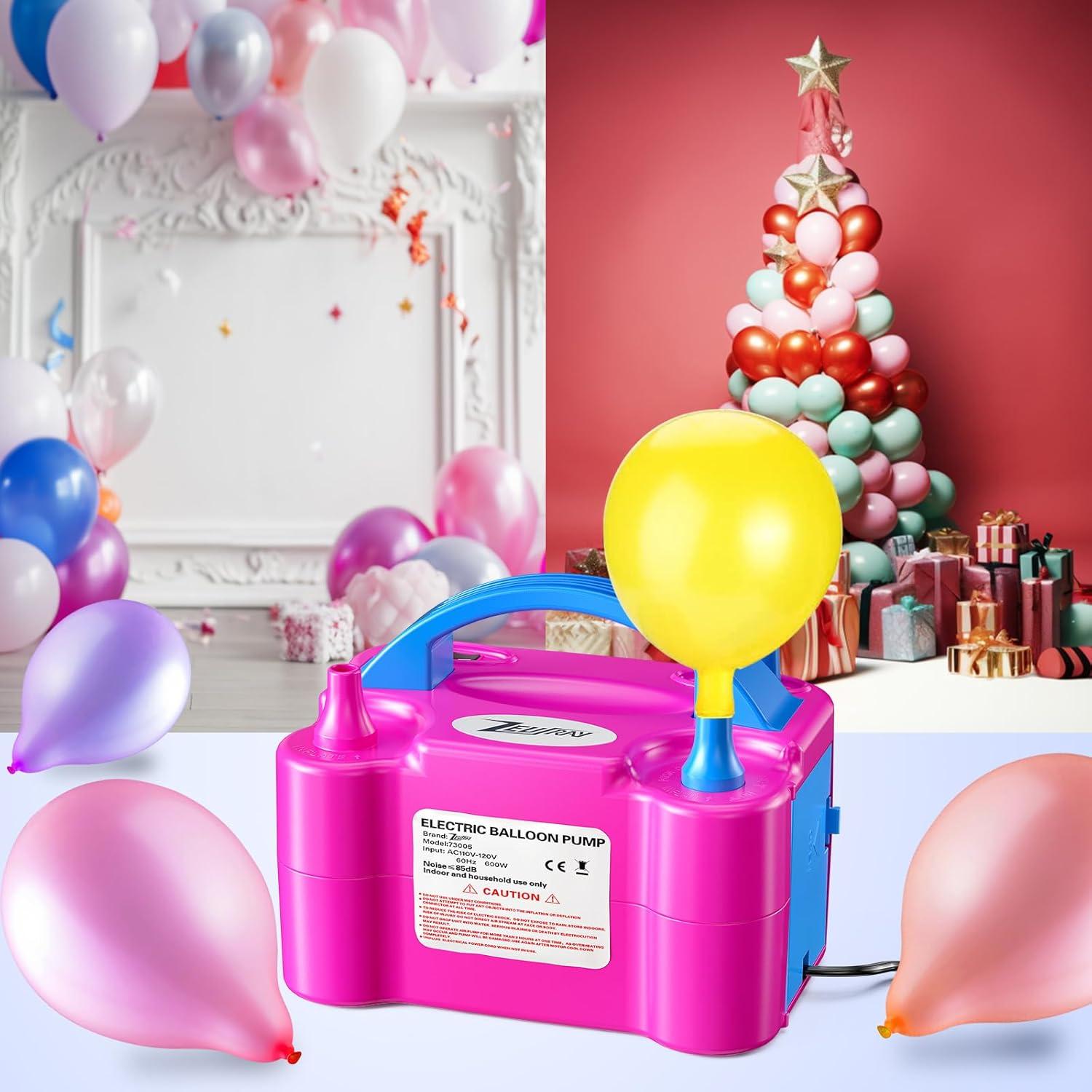 Bomba de Globo Eléctrica Portátil ZEUSRAY 600W Doble Boquilla