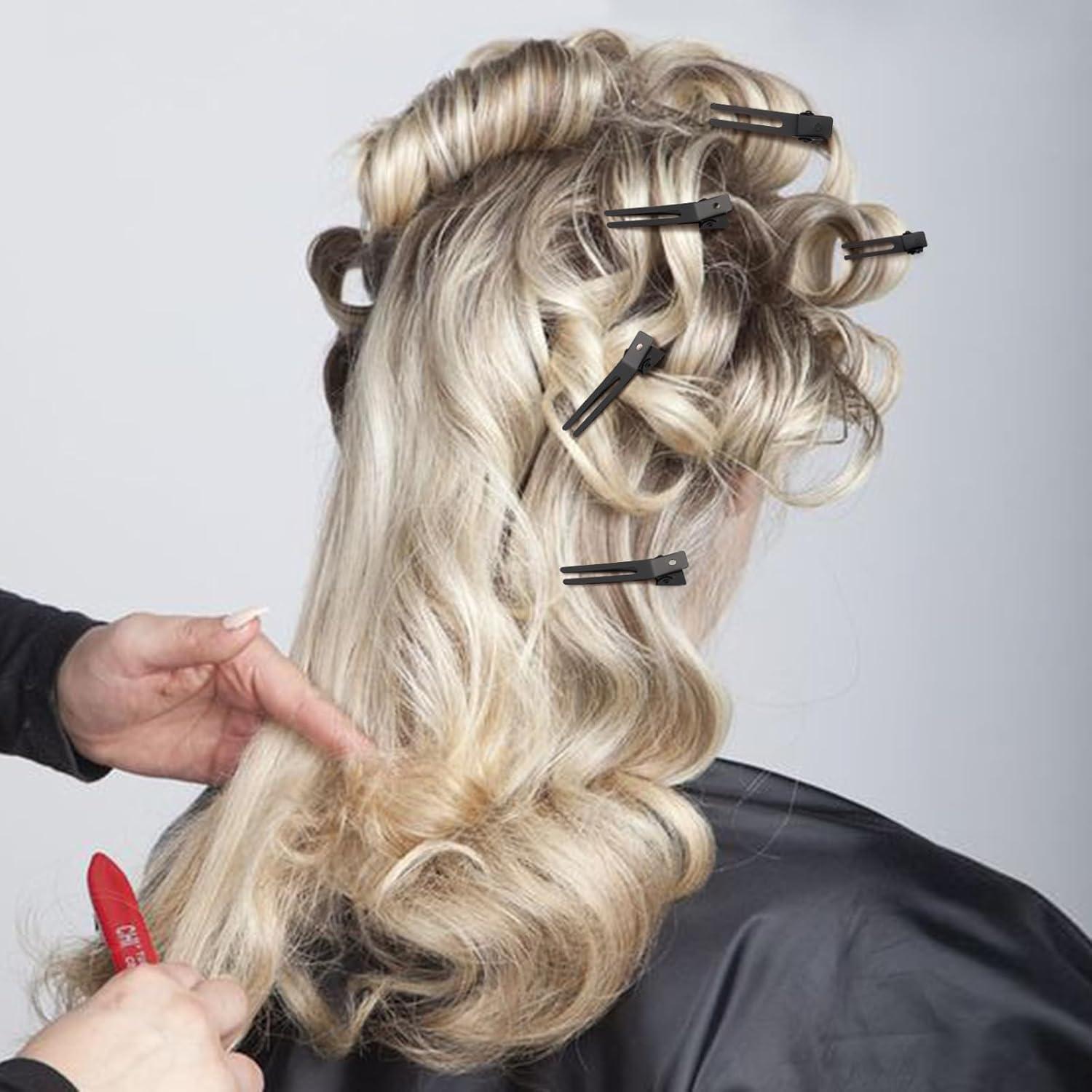 Choicbaby 120 Clips de Rizo Doble Punta Acero Inoxidable 4.5 cm