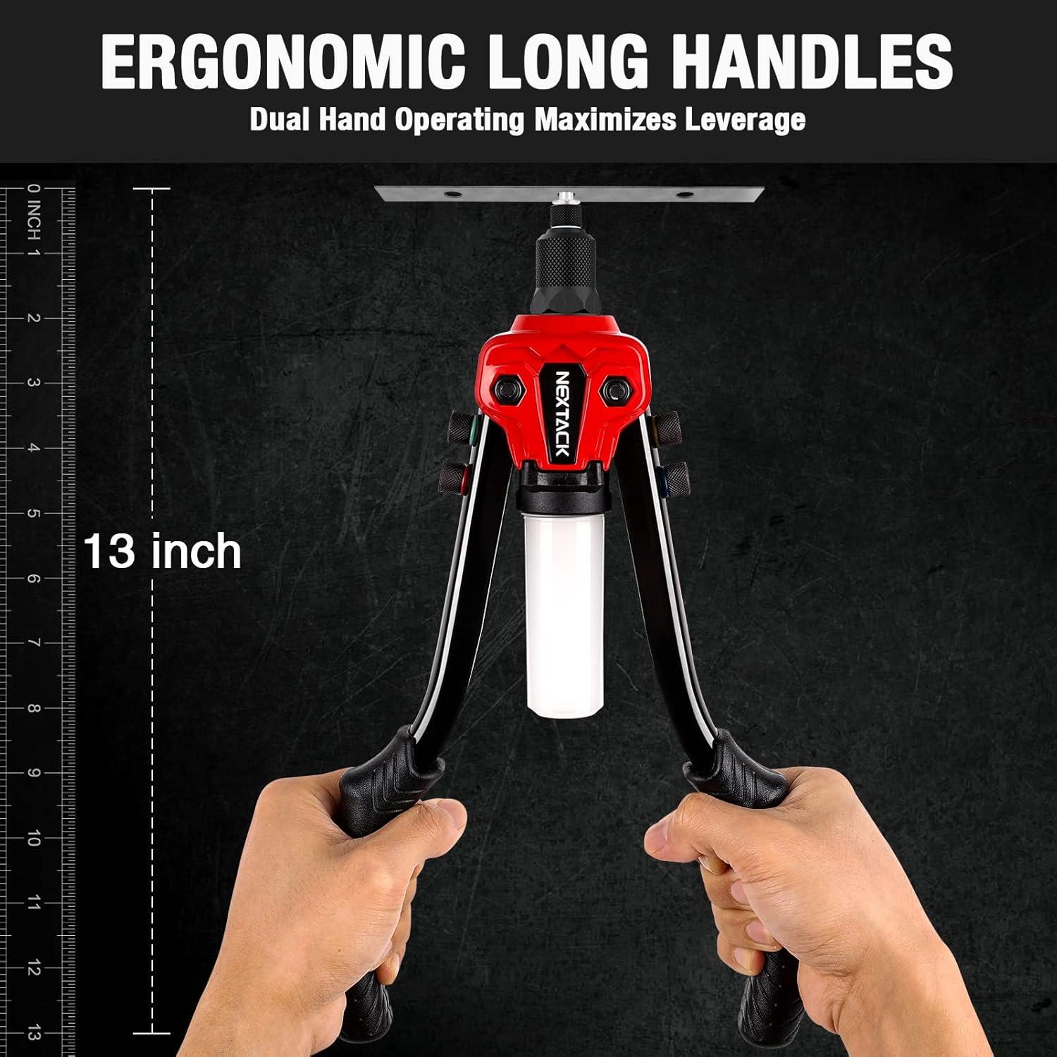 Pistola de Remaches NEXTACK NT300 con 350 Remaches 1/4"