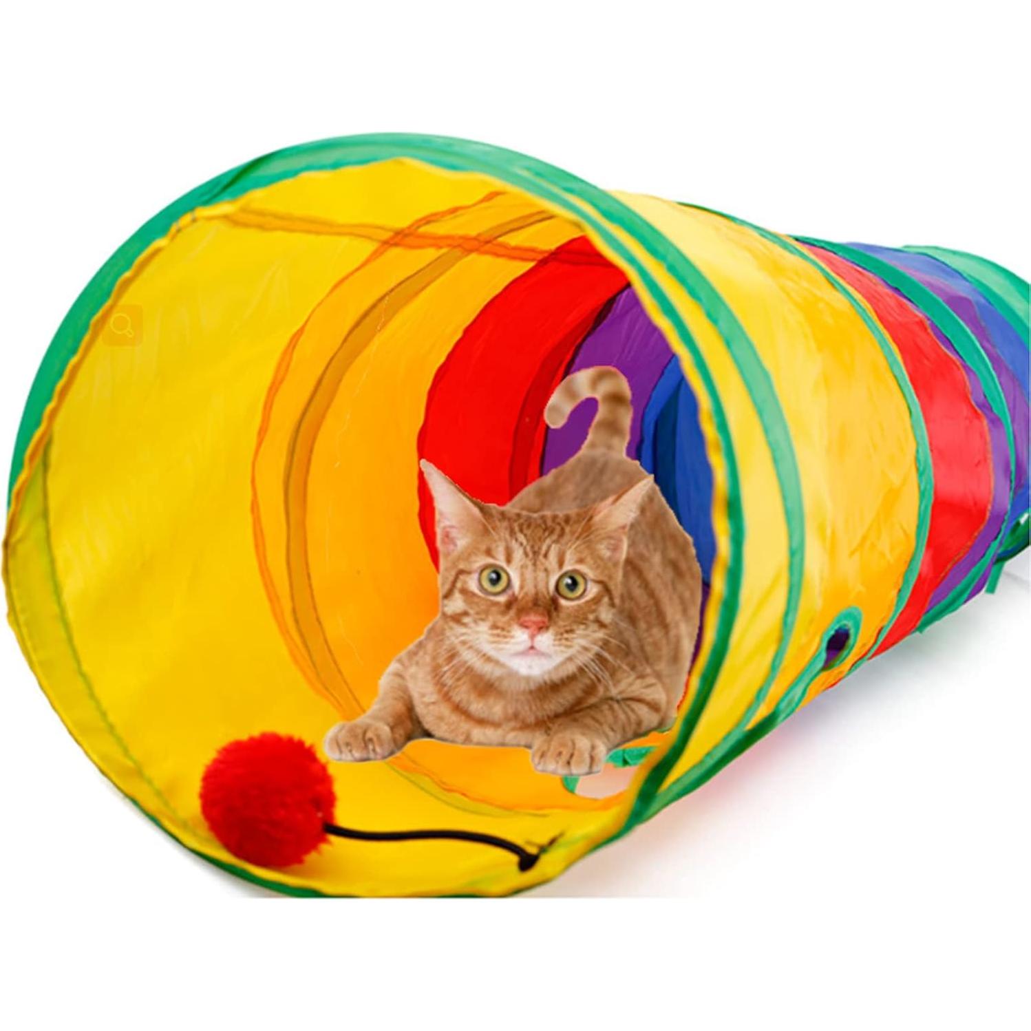 Kit de Juguetes para Gatos ISMARTEN 32 Piezas con Túnel