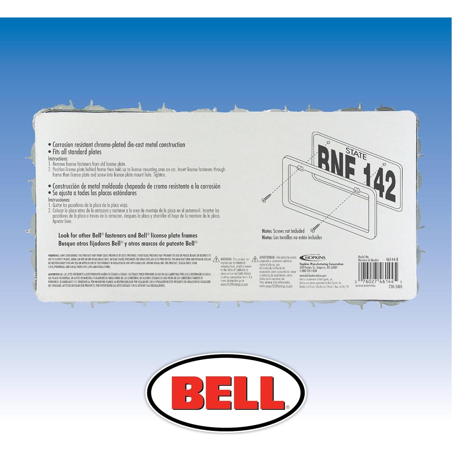 Marco de Placa de Licencia Bell Automotive Alambre de Púas 31.8 cm