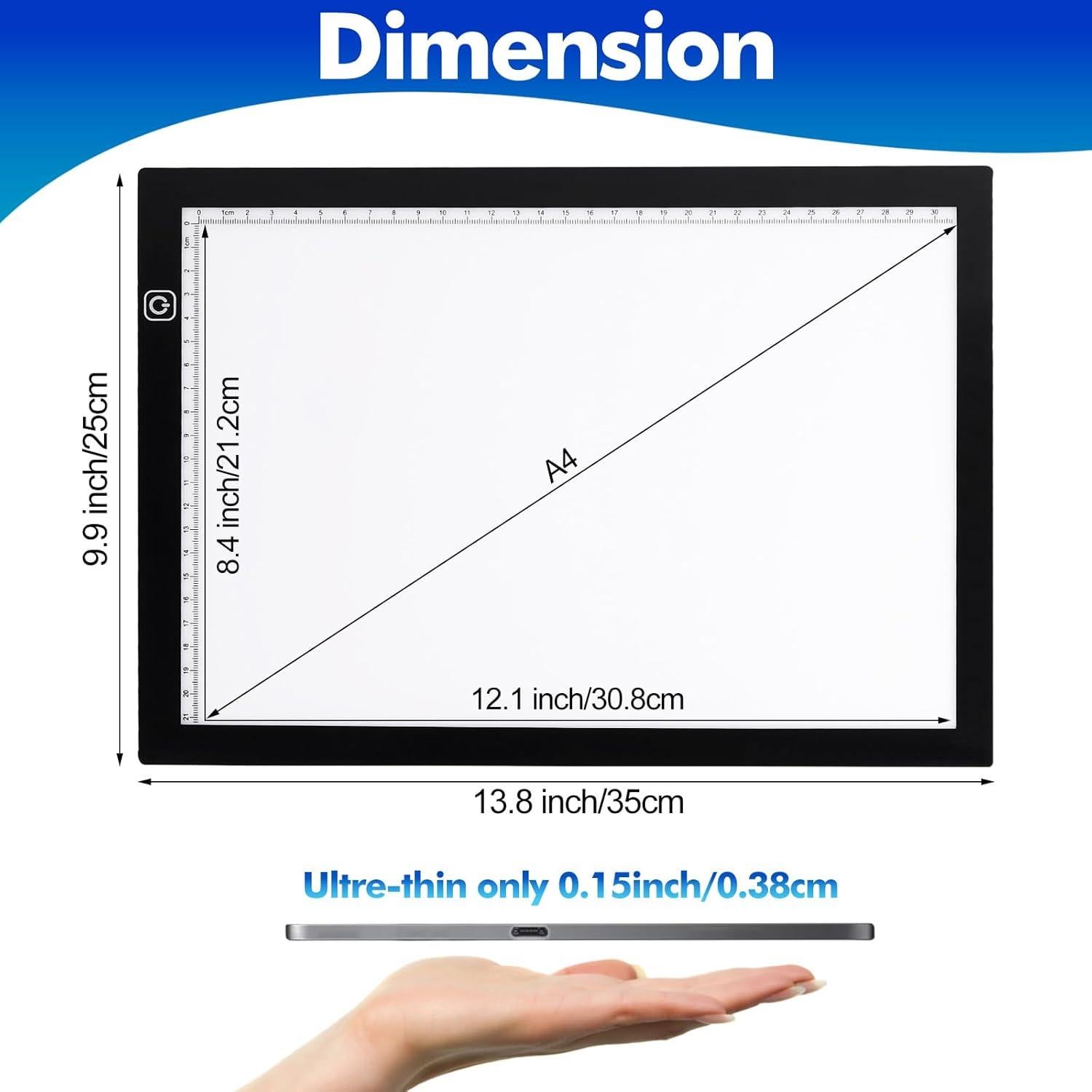 Almohadilla de Luz LED A4 Dorhui con Herramientas de Vinilo