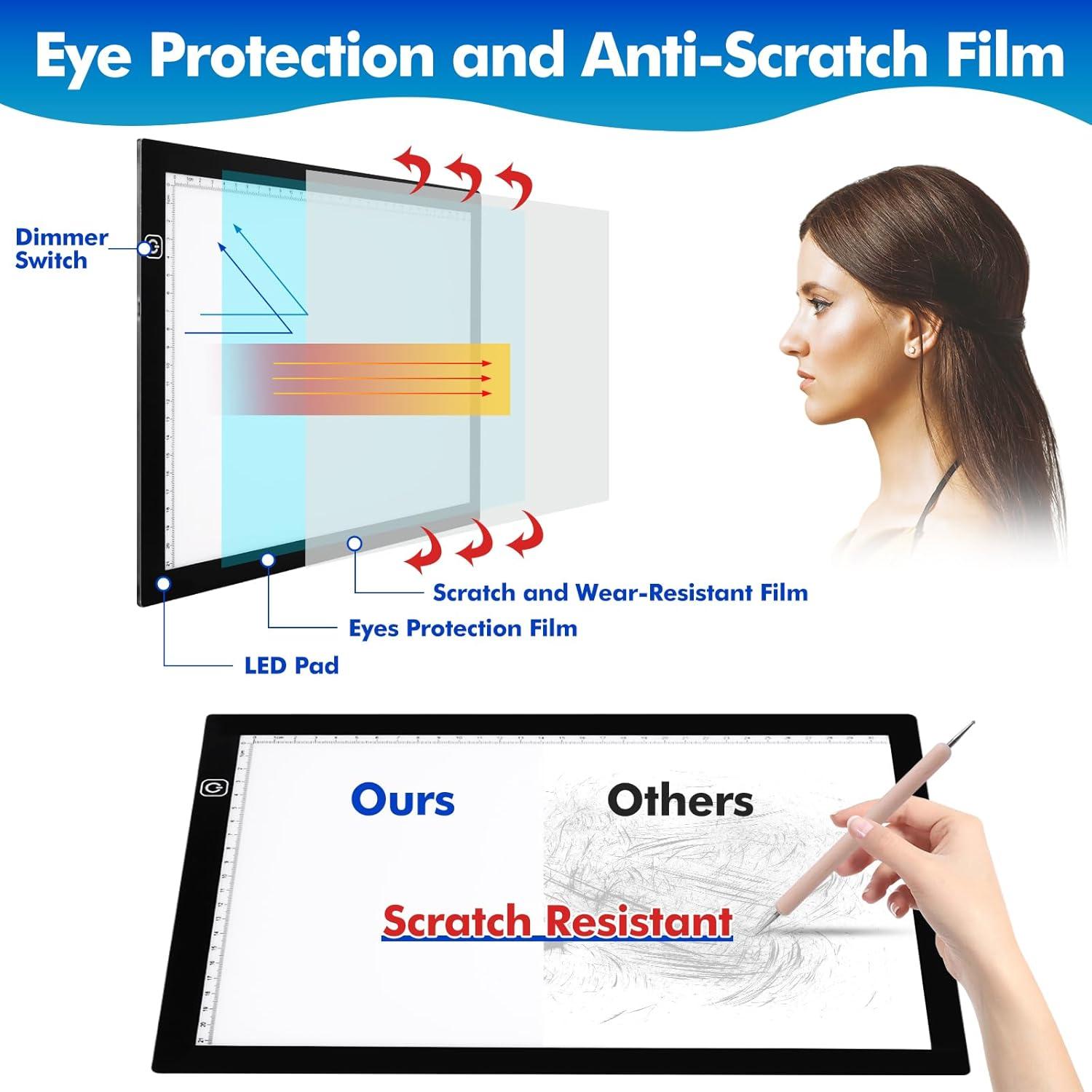 Almohadilla de Luz LED A4 Dorhui con Herramientas de Vinilo