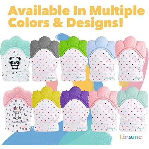 Mitones de Dentición Liname 2 Pack Azul - Silicona Texturizada