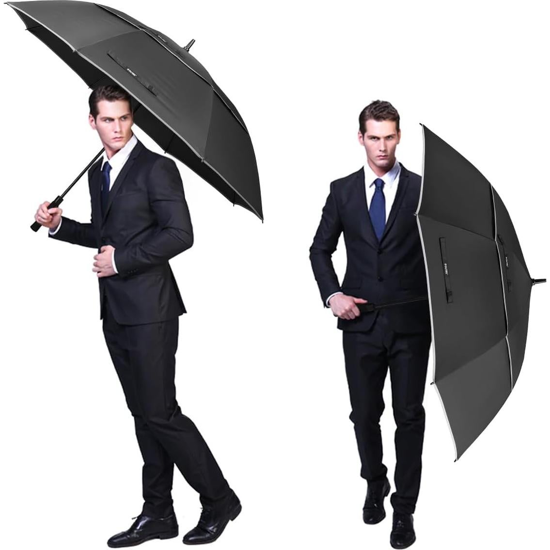 Paraguas de Golf G4Free Automático Doble Dosel 119 cm Negro