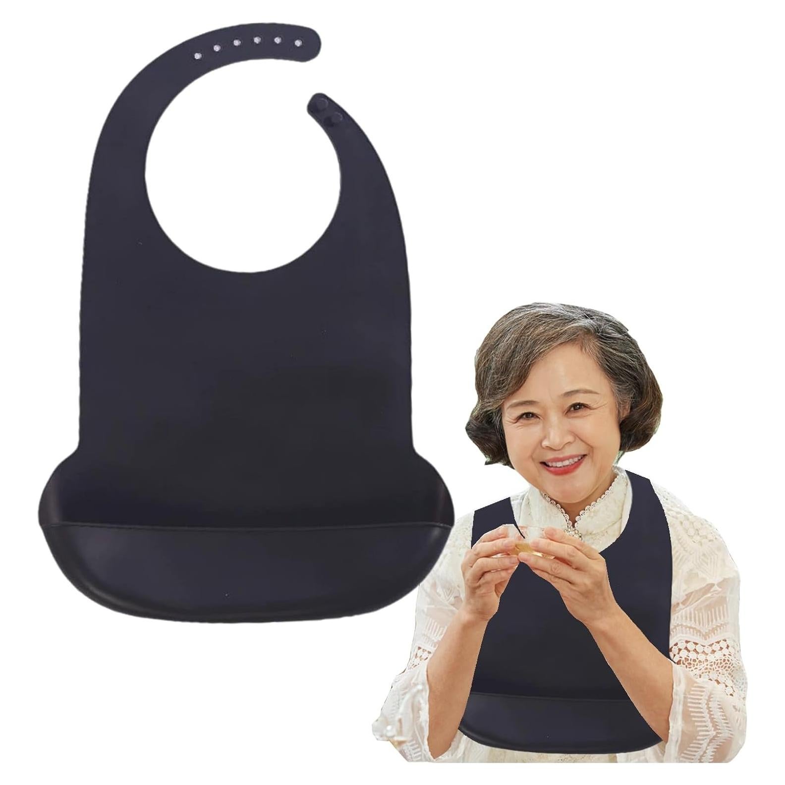 Bibs de Silicona para Adultos Ajustables y Lavables - Impermeables