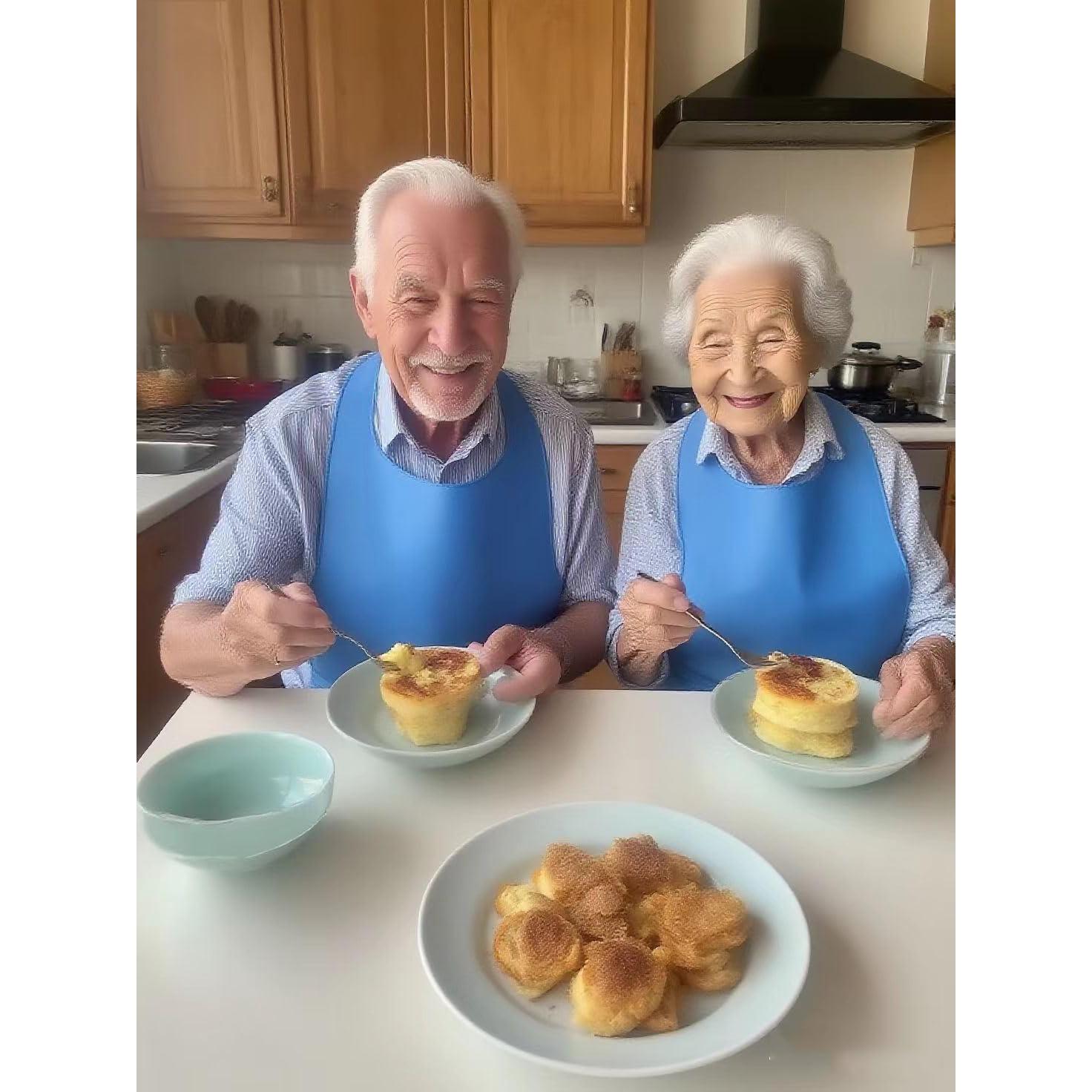 Bibs de Silicona para Adultos Ajustables y Lavables - Impermeables