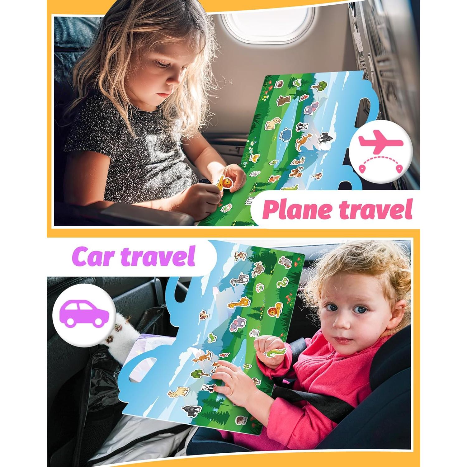 Libro de Pegatinas Reutilizables Walenced - Animales 30.6x23.6cm