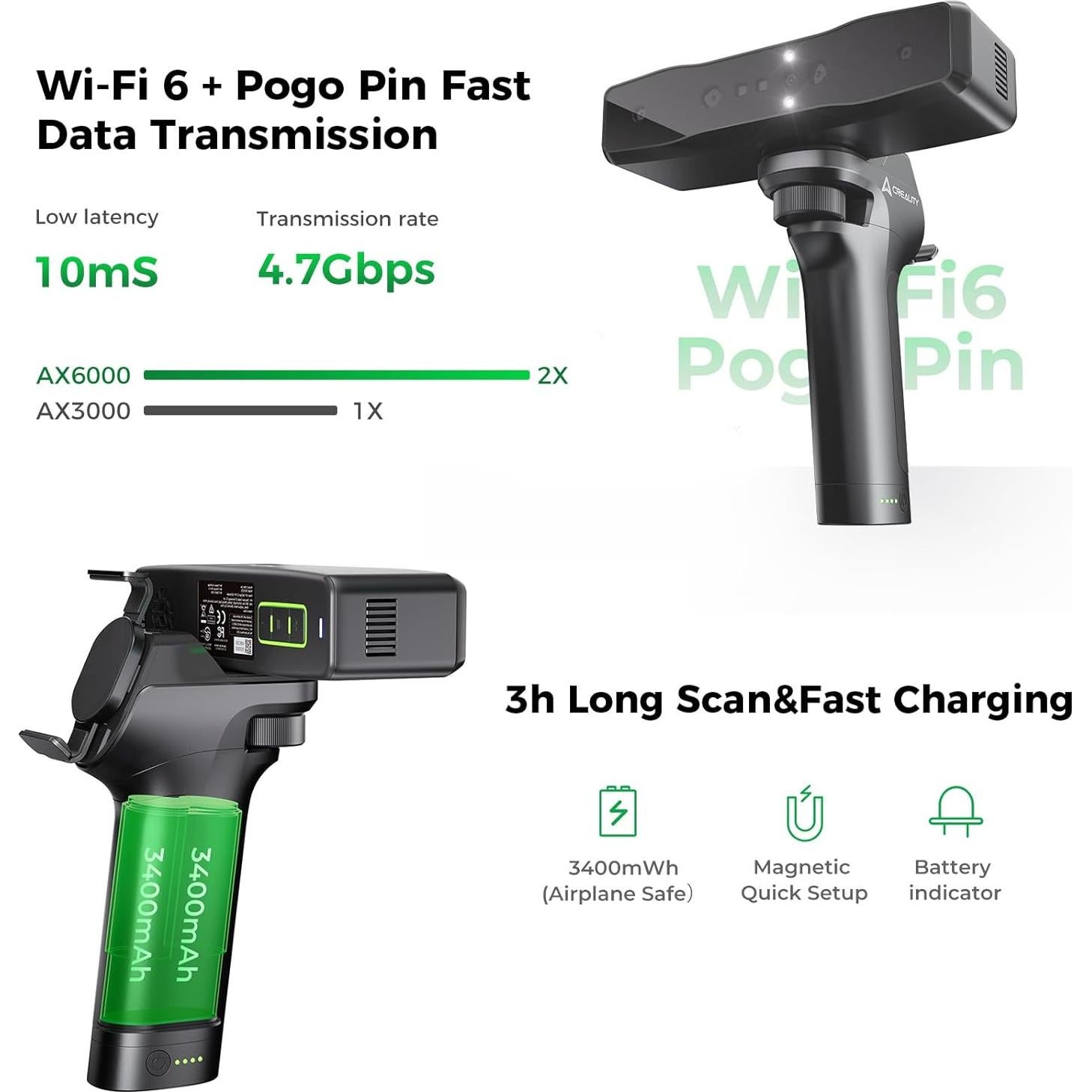 Escáner 3D Inalámbrico Creality CR-Scan Otter Lite 0.05mm