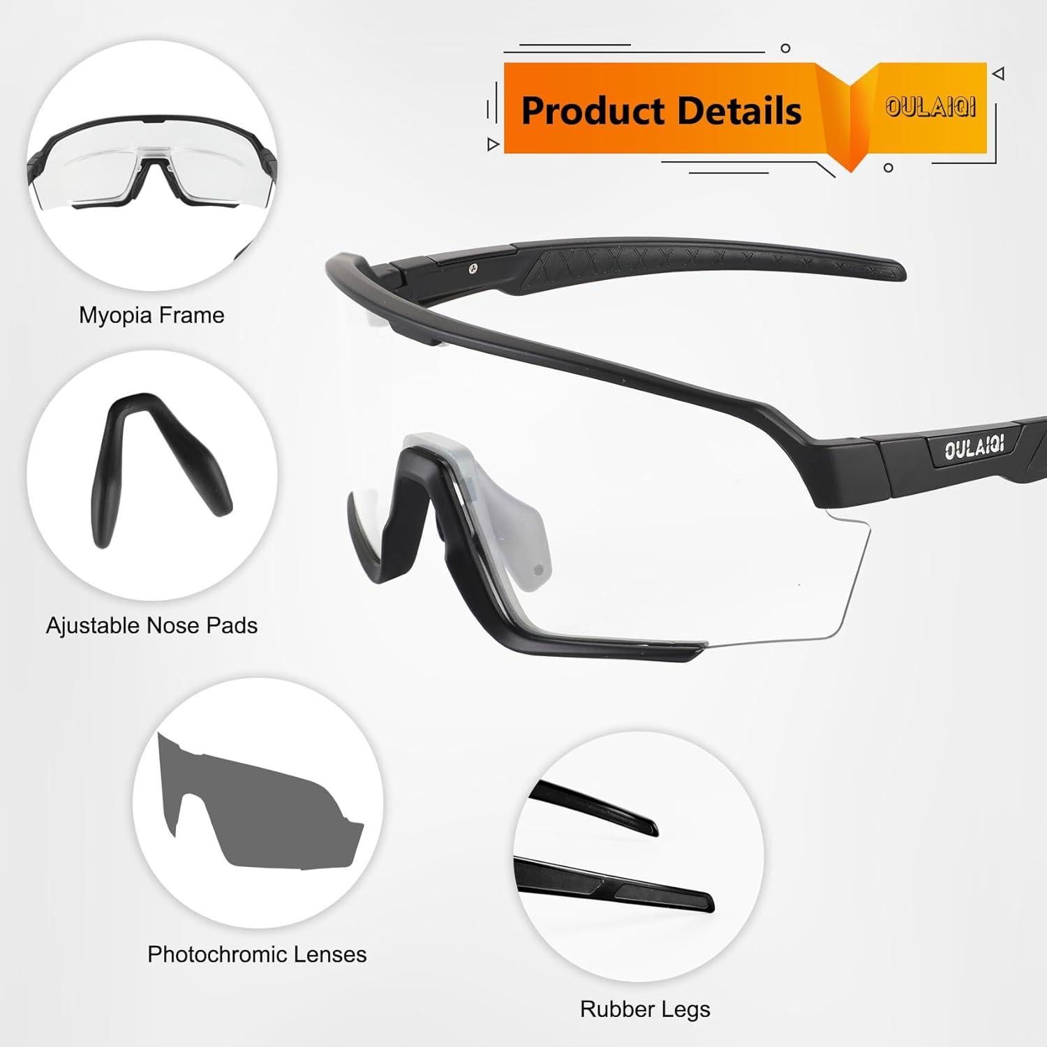 Gafas de Ciclismo Fotocromáticas OULAIQI UV400 Unisex