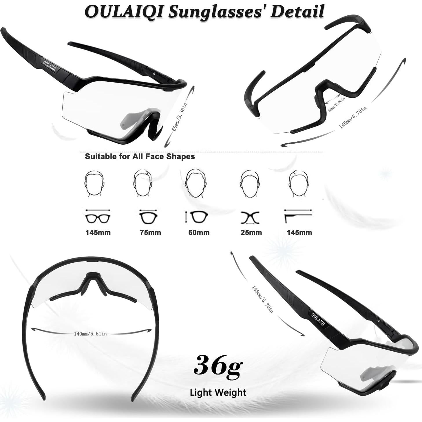 Gafas de Ciclismo Fotocromáticas OULAIQI UV400 Unisex