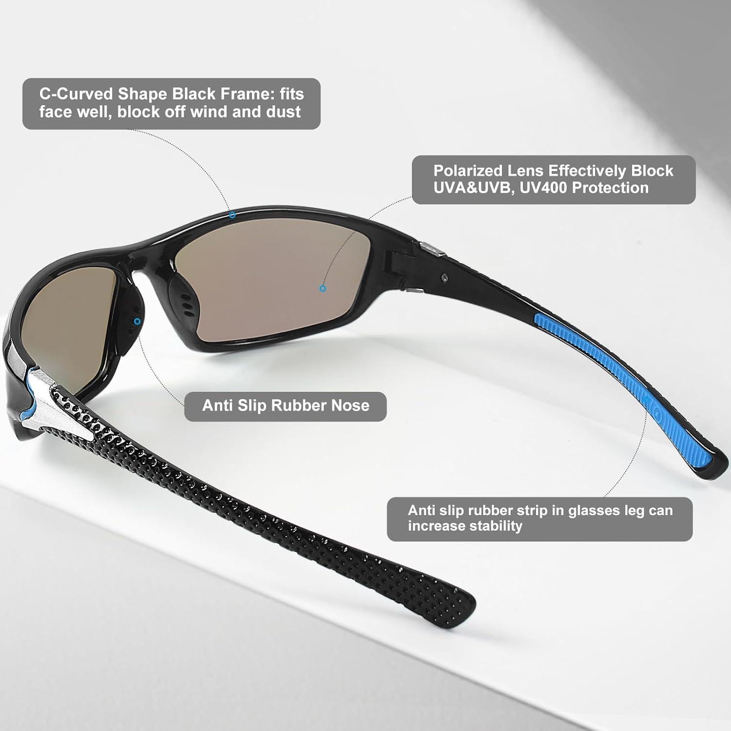 Gafas de sol polarizadas Surpassme MTGG039 UV400 azul