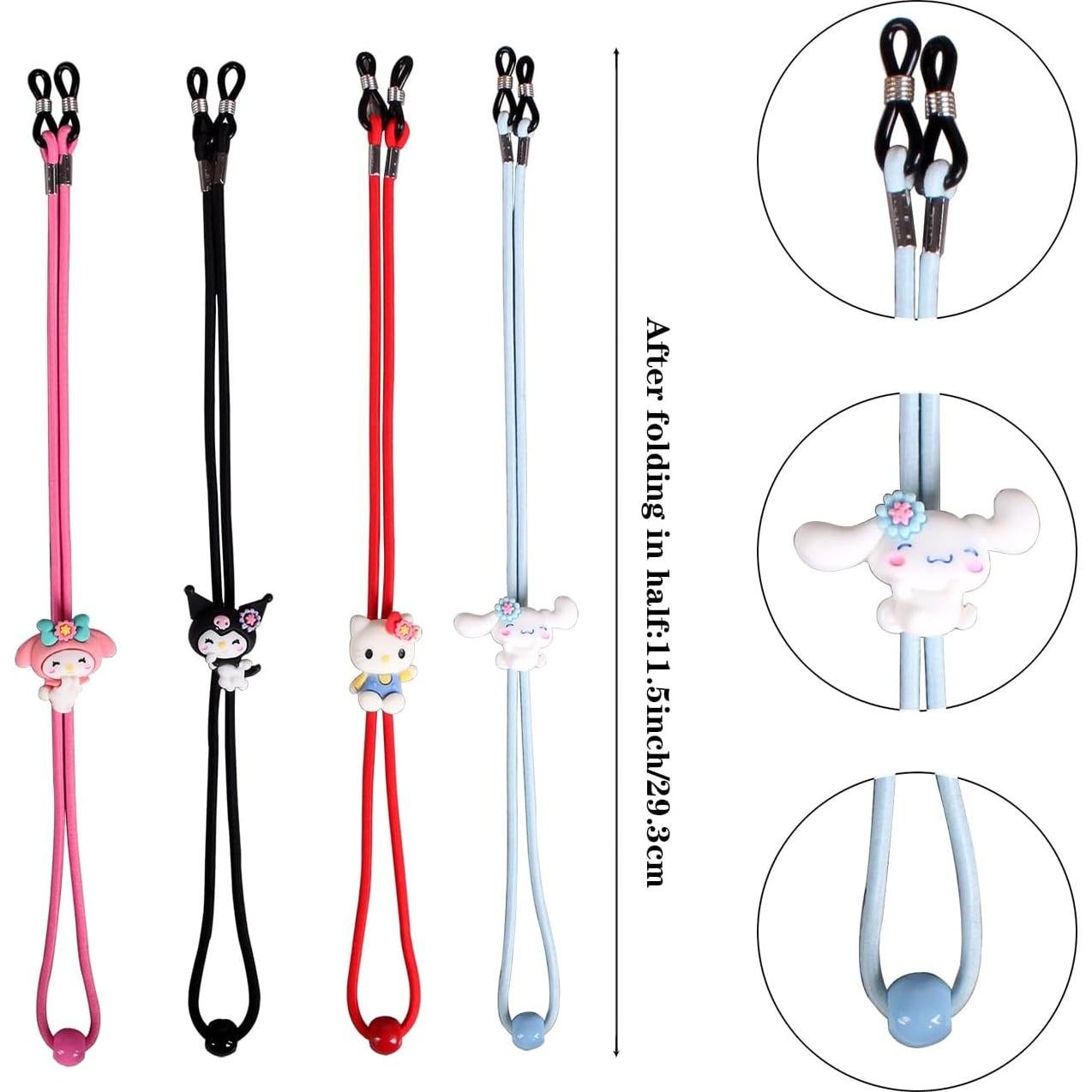 6 Correas Ajustables para Gafas Niños y Adultos + 2 Paños Microfibra