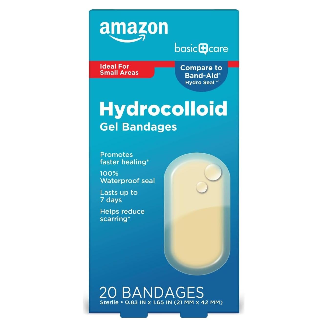Vendajes de Gel Hidrocoloide Amazon Basic Care 20 unidades