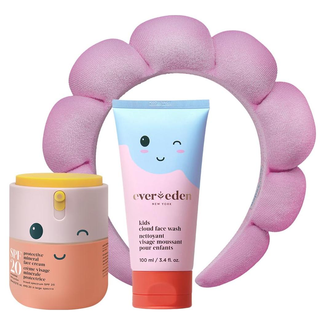 Dúo de Cuidado Facial Infantil Evereden: Limpiador Nube + Crema SPF 20