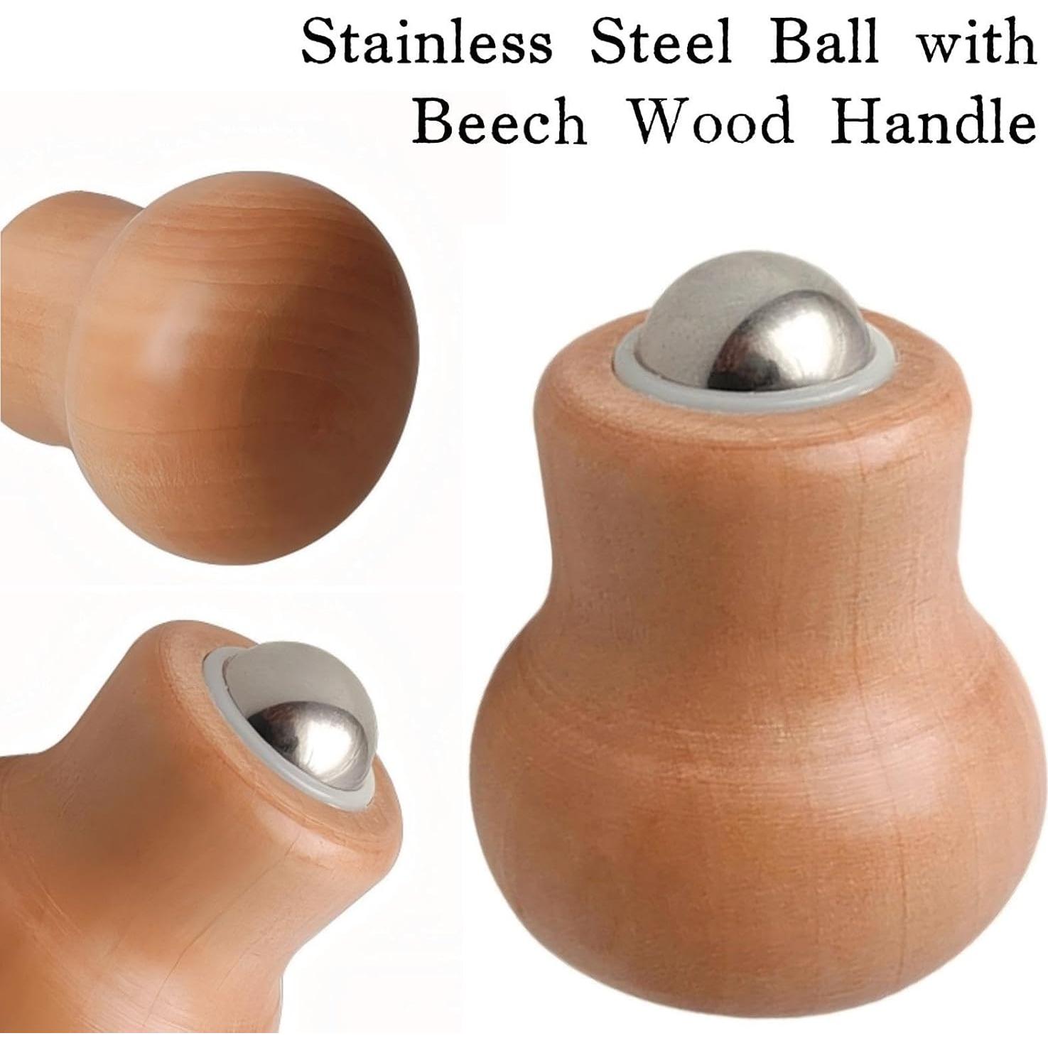 Rodillo de Masaje Facial KINTEGOOD Acero Inoxidable 360°