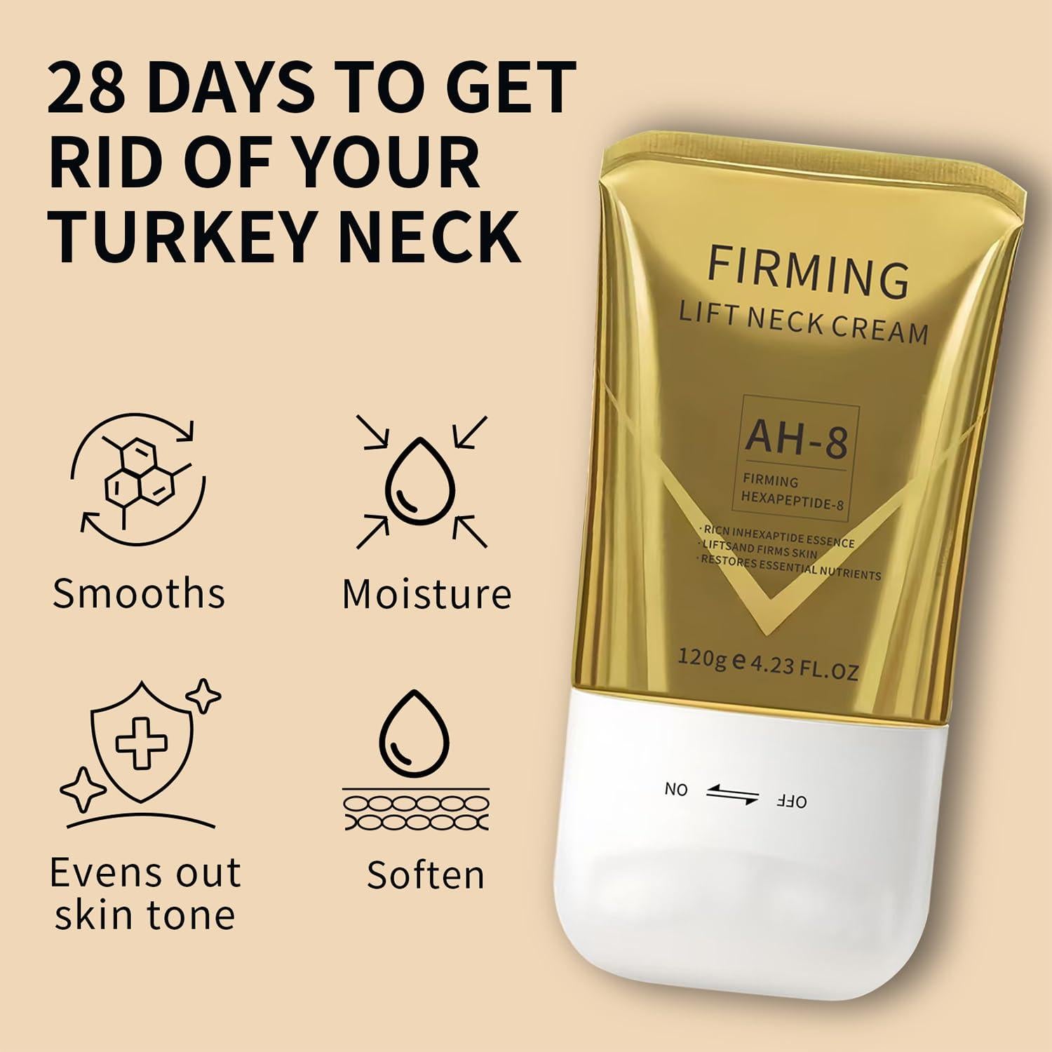 Crema Reafirmante para Cuello AH-8 con Rodillo - Hidratante