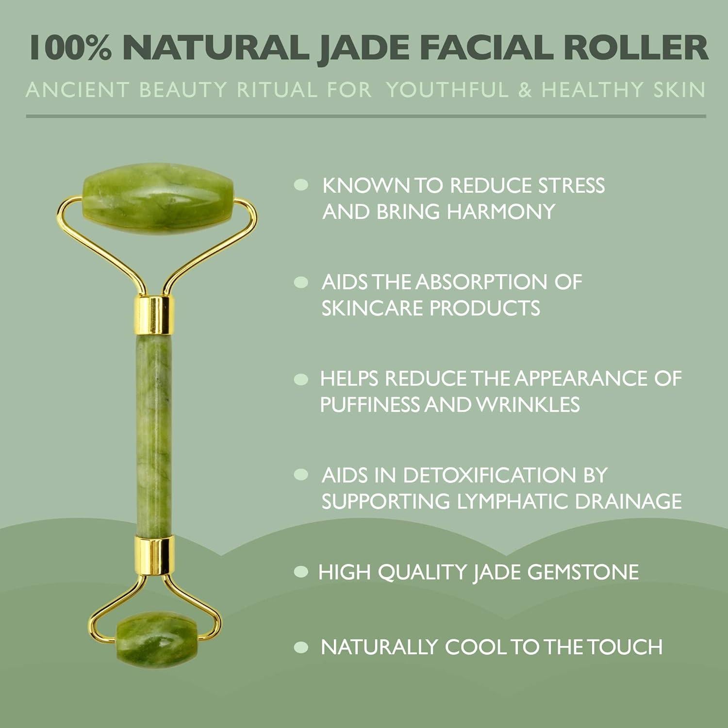 Set de Máscara Facial de Hielo y Rodillo de Jade - Antienvejecimiento