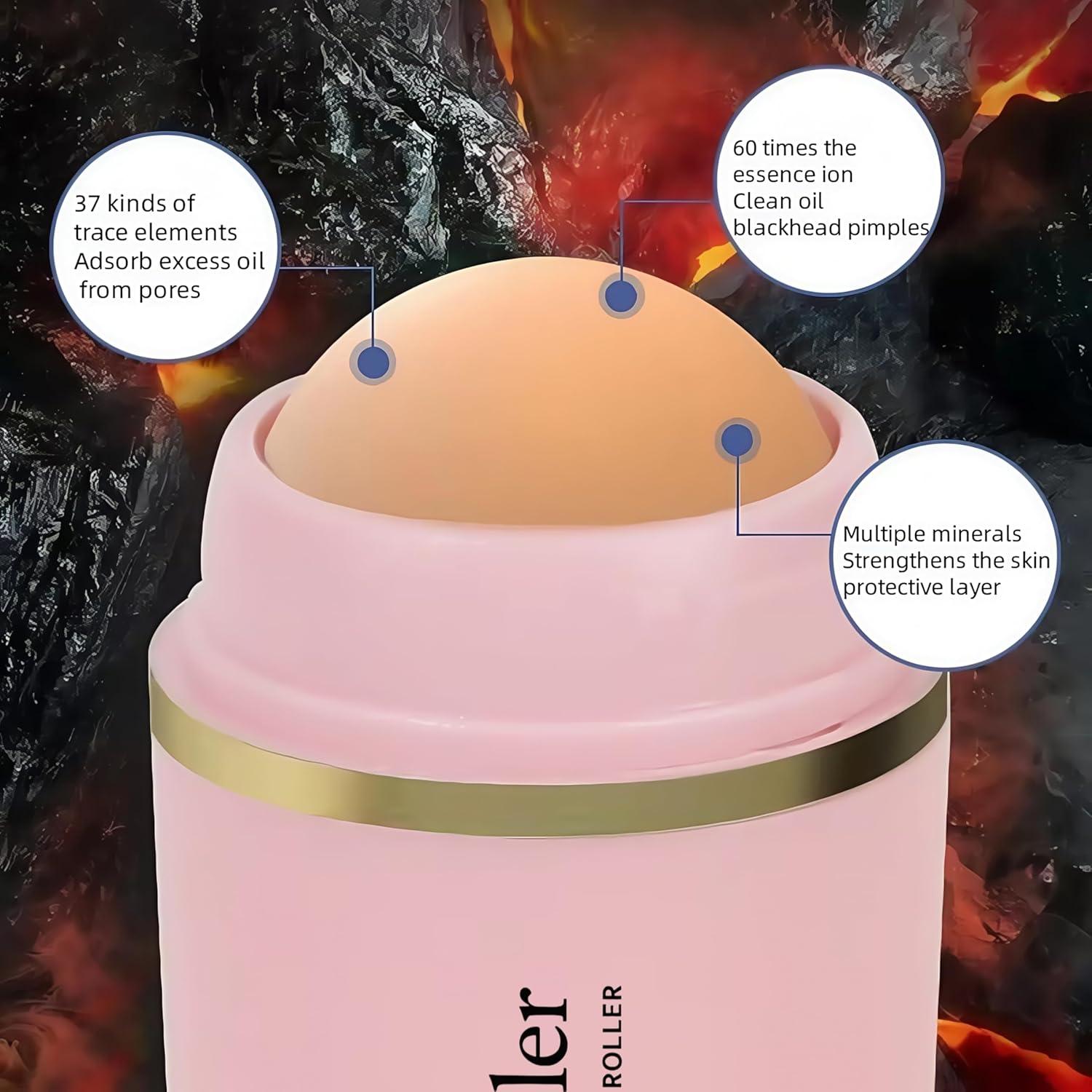 Rodillo Facial Reutilizable AniRoller - Piedra Volcánica Rosa