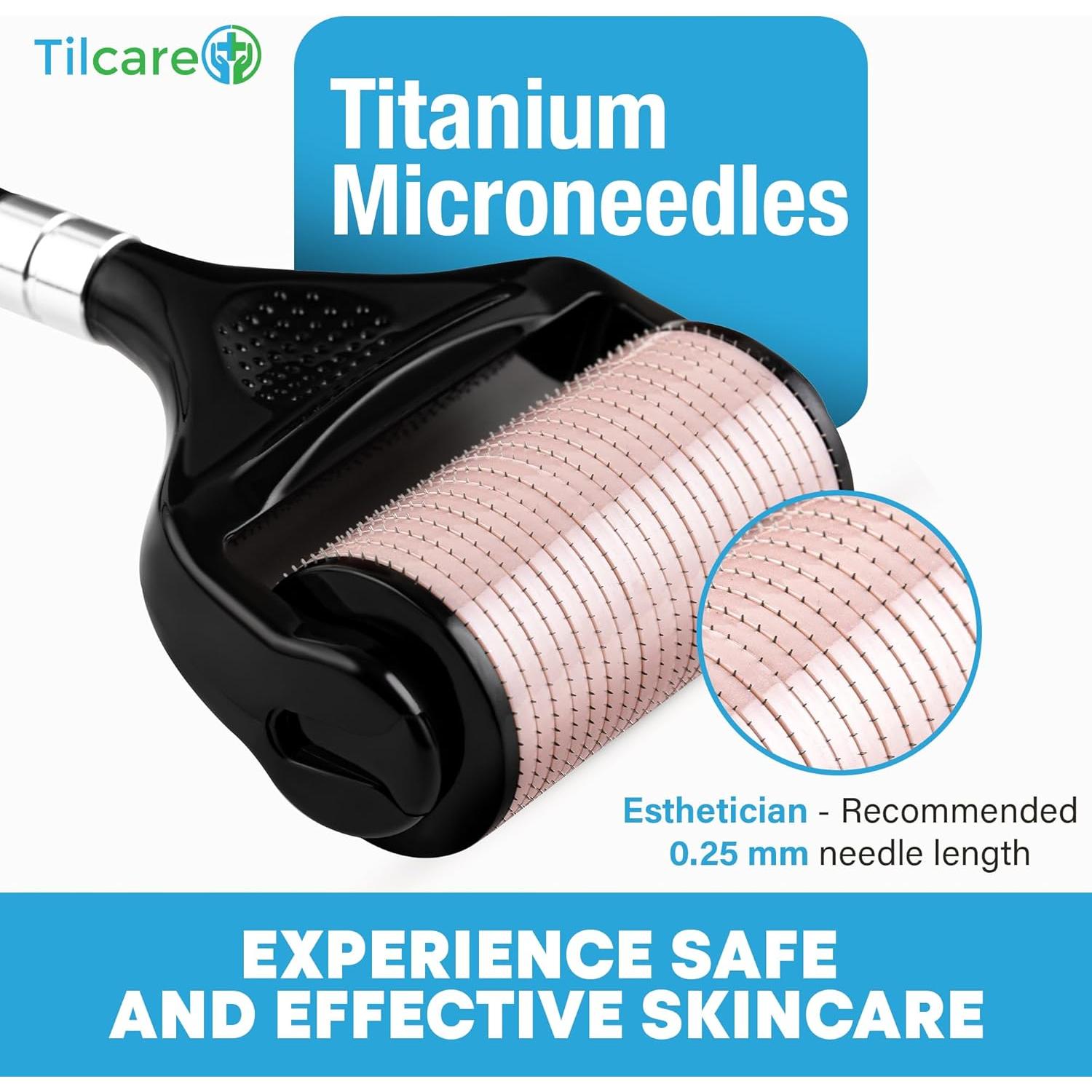 Rodillo Derma Ultra-Ancho Tilcare 0.25 mm para Piel y Cabello