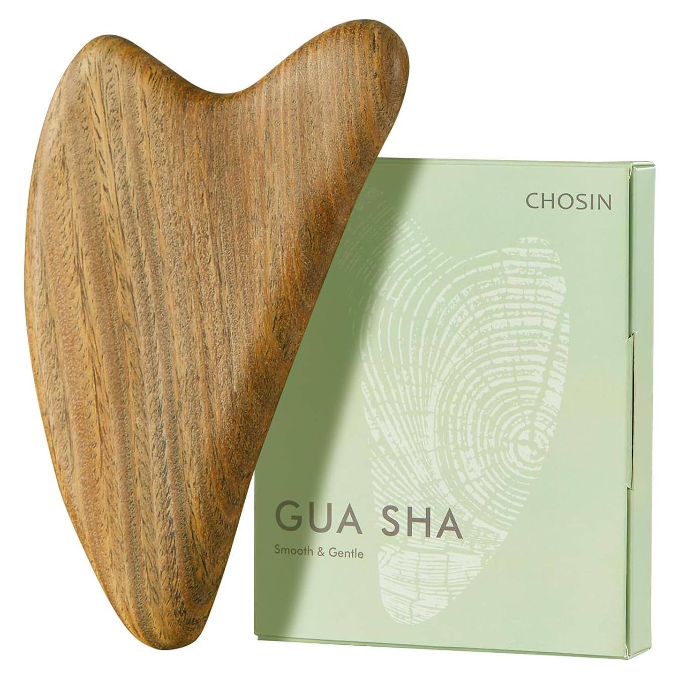 Herramienta Gua Sha de Sándalo CHOSIN para Masaje Facial