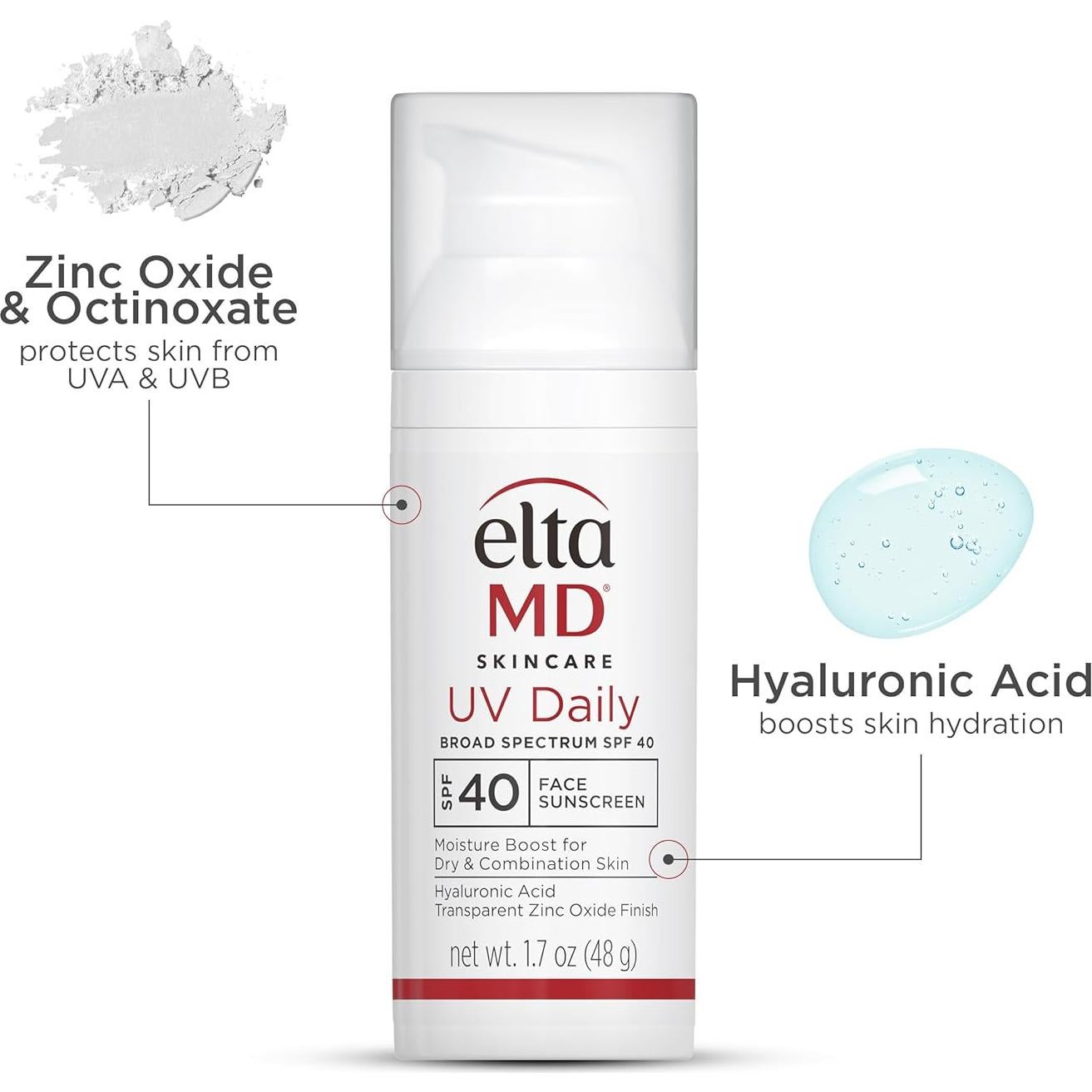 Hidratante Facial EltaMD UV Daily SPF 40 48.2 g Sin Tinte