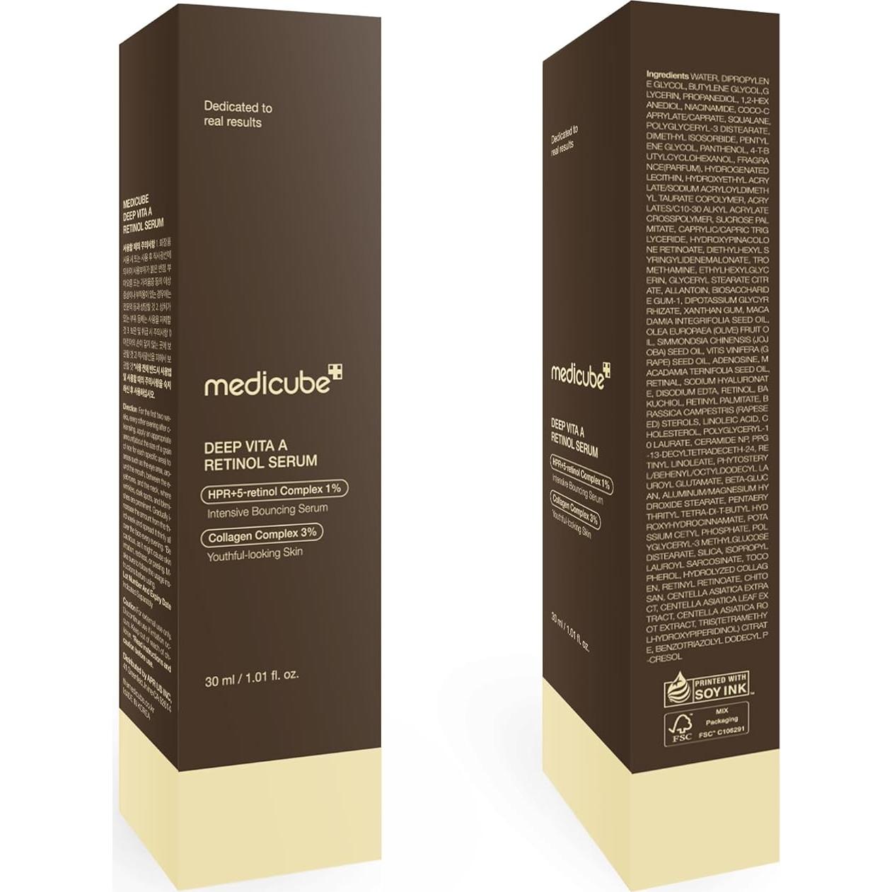 Suero Facial Medicube Deep Reviving Retinol 28.5g - Anti-Envejecimiento