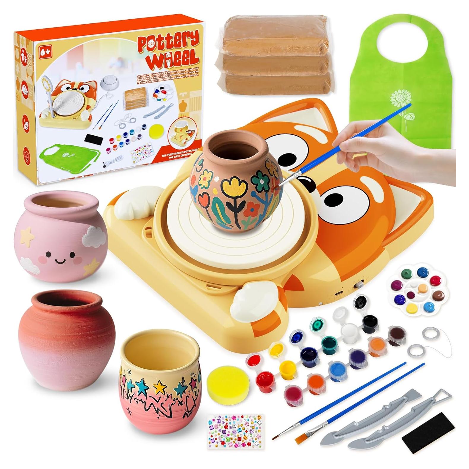 Torno de Alfarería Mini Innofans con Pedal y Arcilla Seca al Aire