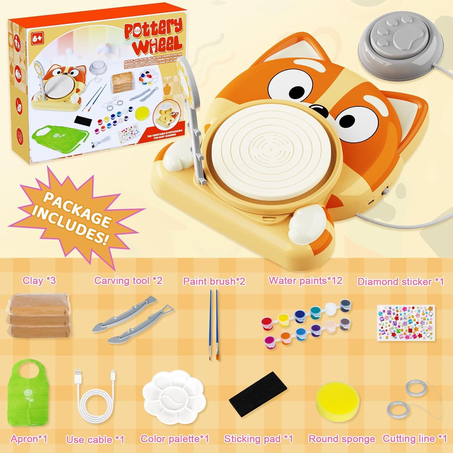 Torno de Alfarería Mini Innofans con Pedal y Arcilla Seca al Aire