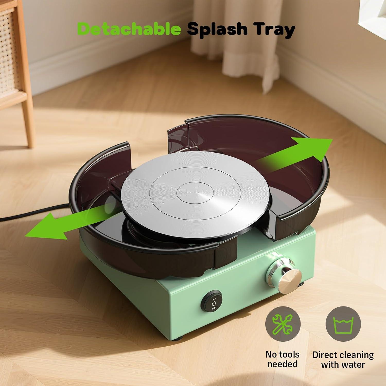 Kit de Rueda de Alfarería Alldeer 6" con 18 Herramientas