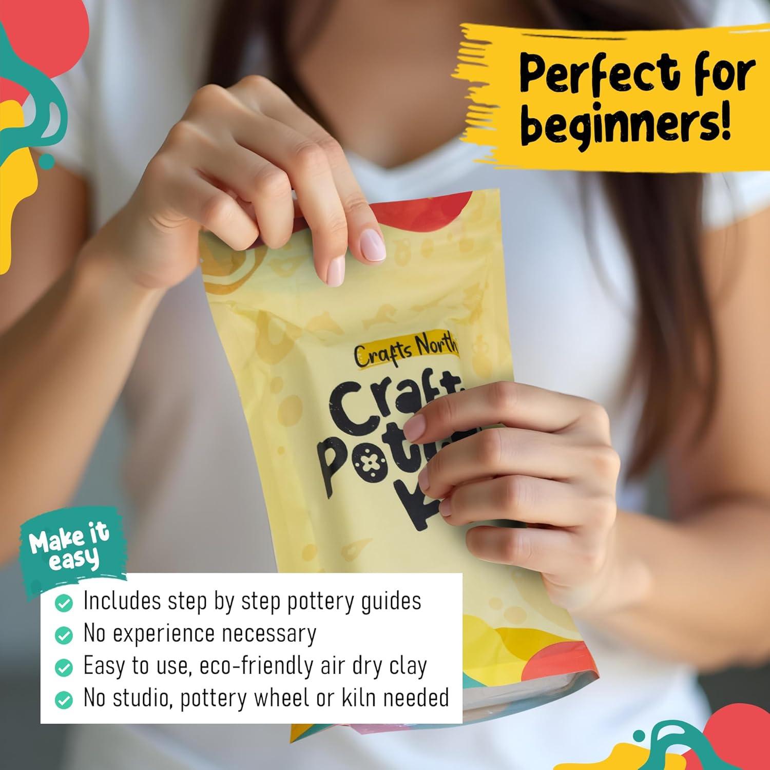 Kit de Cerámica Crafts North CN - Arcilla Secado al Aire 2 kg