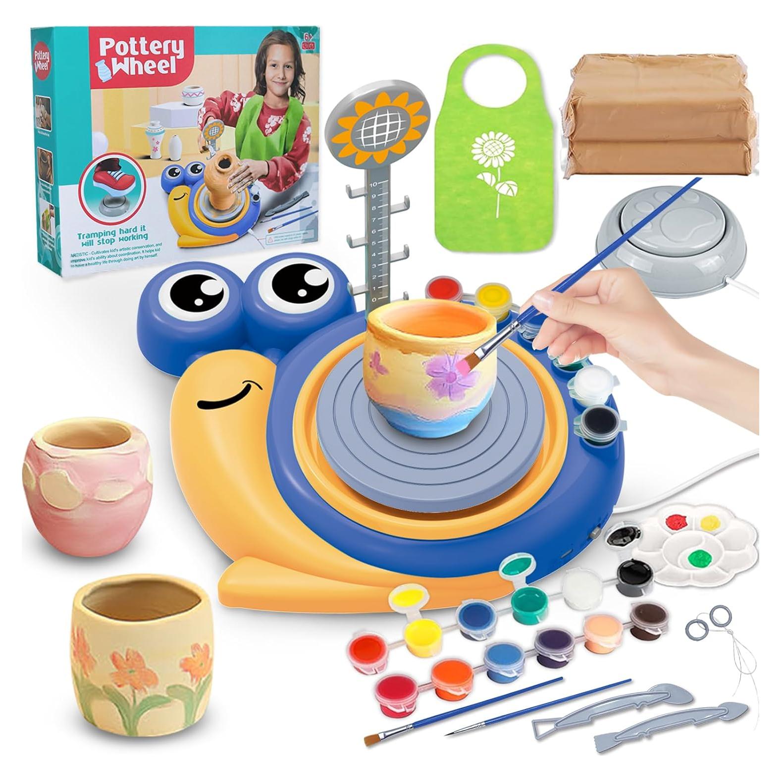 NISCHA Kit de Rueda de Alfarería para Niños 1.21 kg